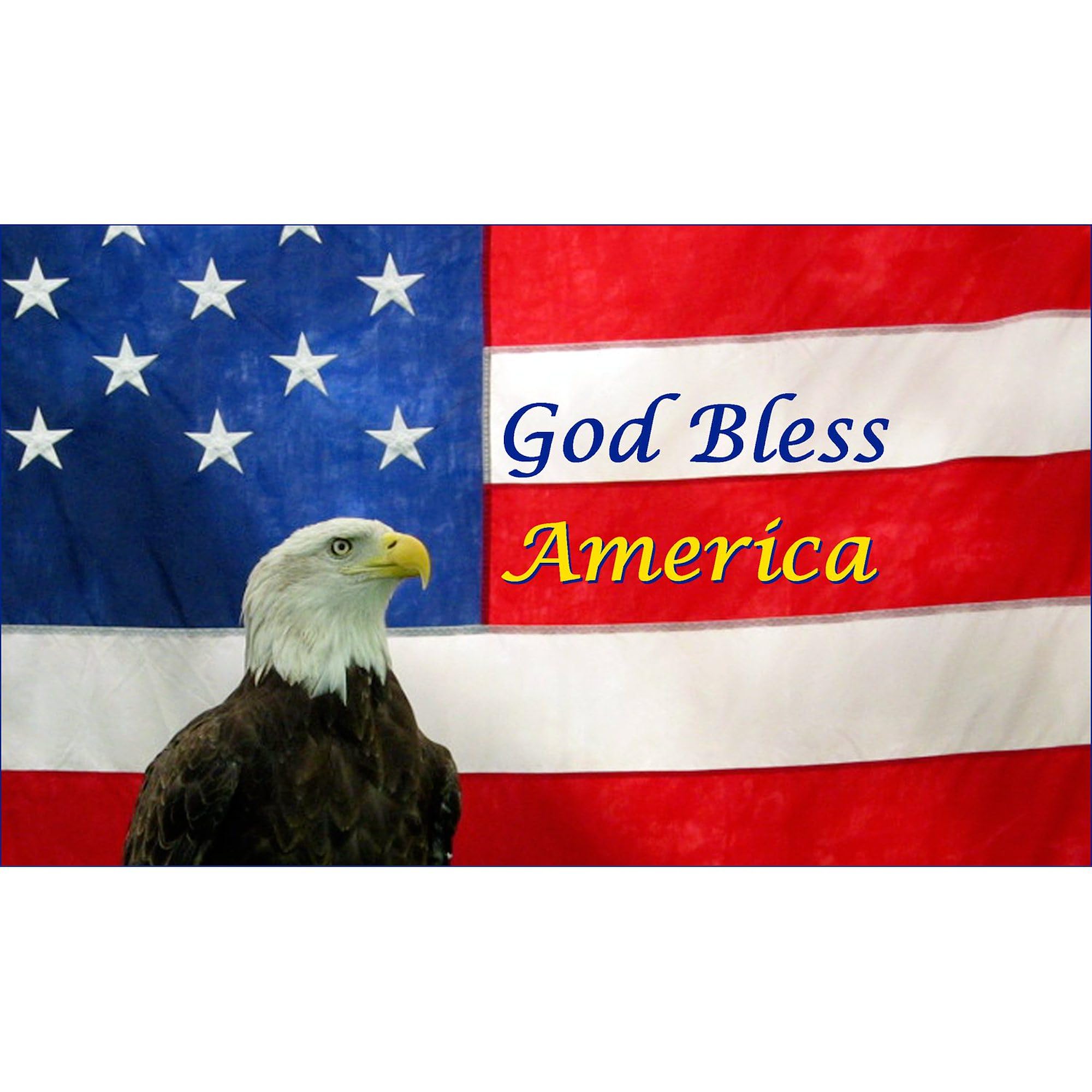 God Bless America Oval & Rectangle Bumper Sticker - Patriotic Car Decal for Windows, Laptops & Vehicles - Show Your American Pride