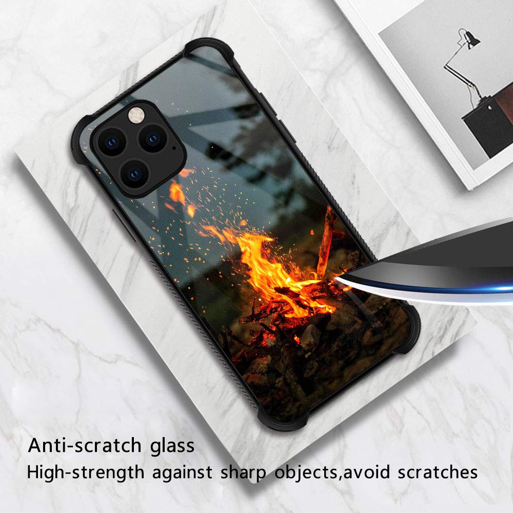 CARLOCA iPhone 11 Pro Max Case - Fire of Life Pattern Design, Shockproof & Anti-Scratch Protective Cover for Women, Men, Girls & Boys | Perfect for Daily Use, Travel & Outdoor Activities