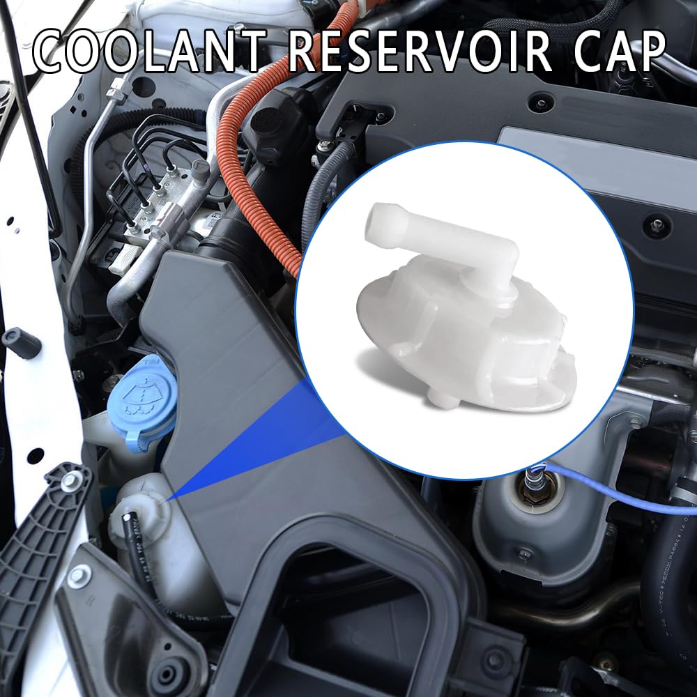 2PCS Radiator Coolant Reservoir Overflow Tank Cap with Joint - Replacement Coolant Reservoir Cap 19102-PM5-A00 for Honda Acura Accord Civic Pilot Insight Element - Perfect for Engine Cooling System Maintenance & DIY Car Repair