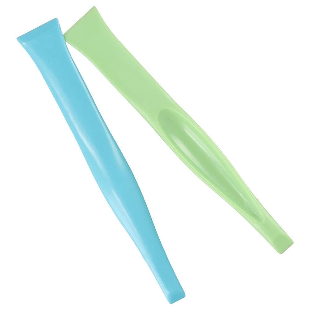 3-Piece Plastic Cleaning Scraper Set - Kitchen Safe Scratches-Free Scraper Tool for Stickers, Labels, Gum & Bottles - Perfect for Home, Office & DIY Projects