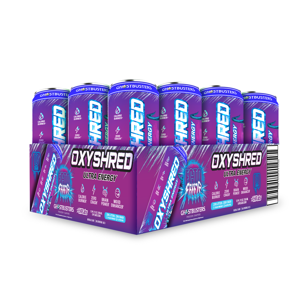EHP Labs OxyShred Ultra Energy Drink RTD - 12 Pack (355ml Each) | Fat Burning & Performance Booster | Pre-Workout, Gym & Fitness Fuel