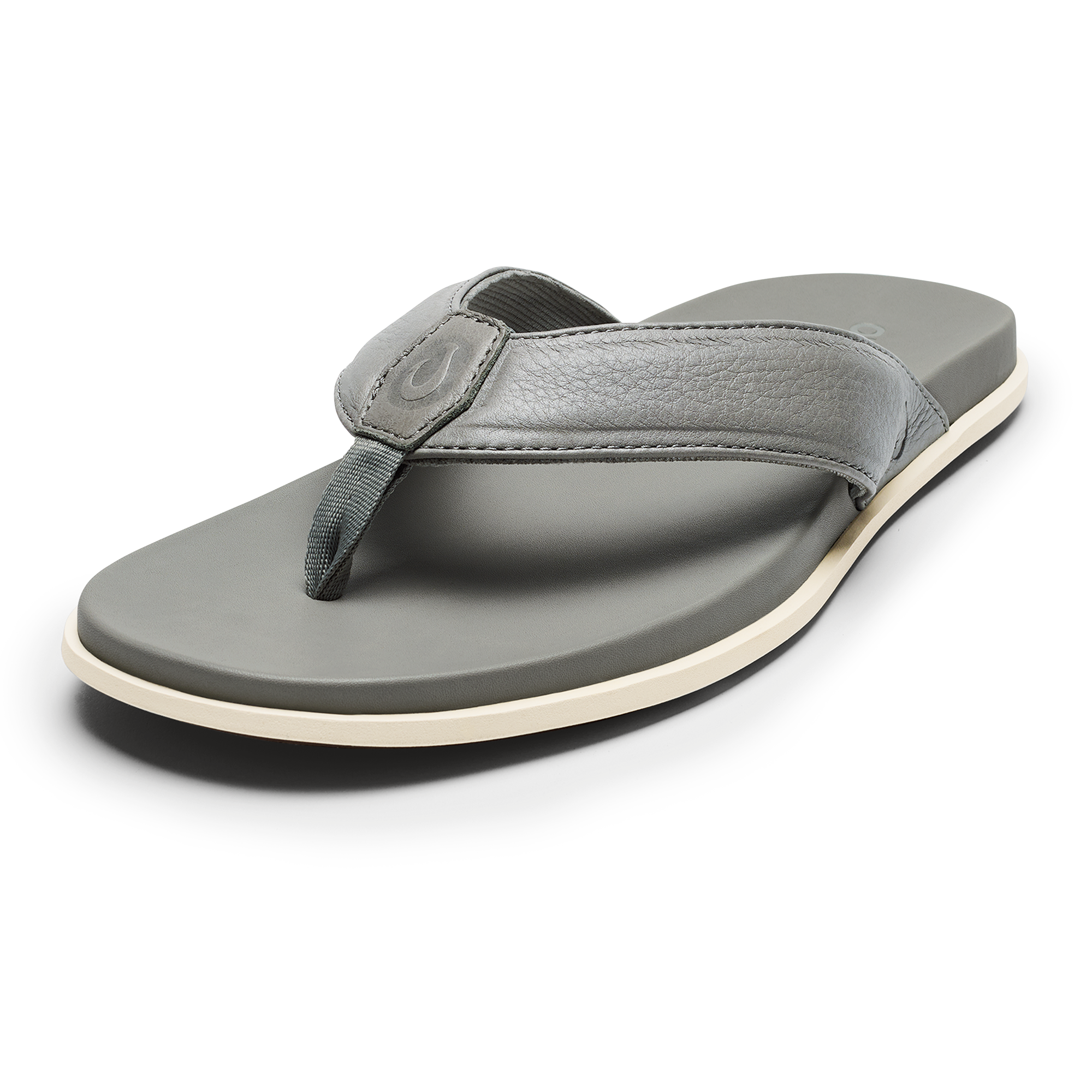 Olali Men's Leather Sandals - Comfortable Ash Brown Outdoor Summer Slides for Beach, Pool & Casual Wear