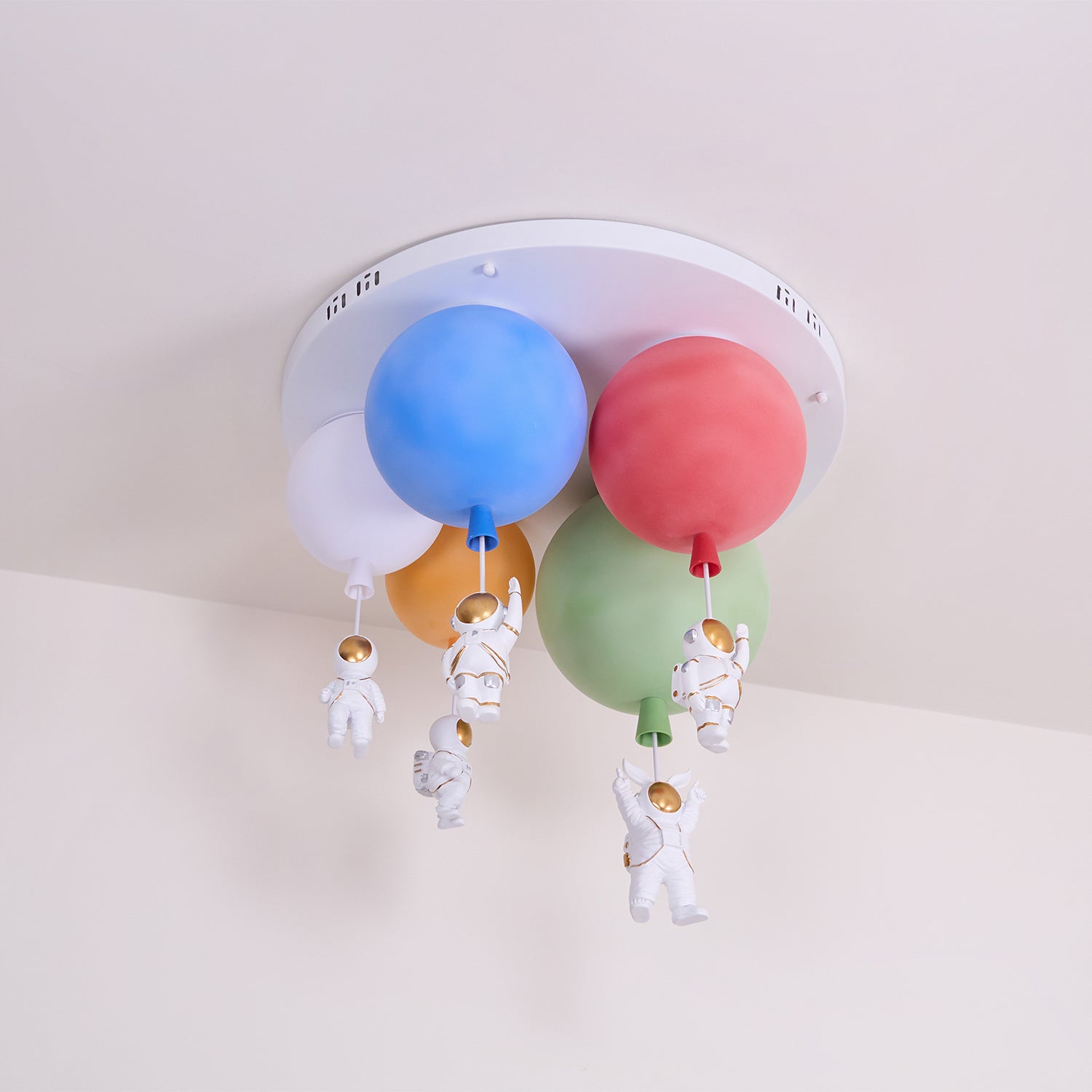 Frosted Glass Balloon Chandelier Ceiling Light - Modern Elegant Lighting Fixture for Living Room, Bedroom, and Dining Room Decor