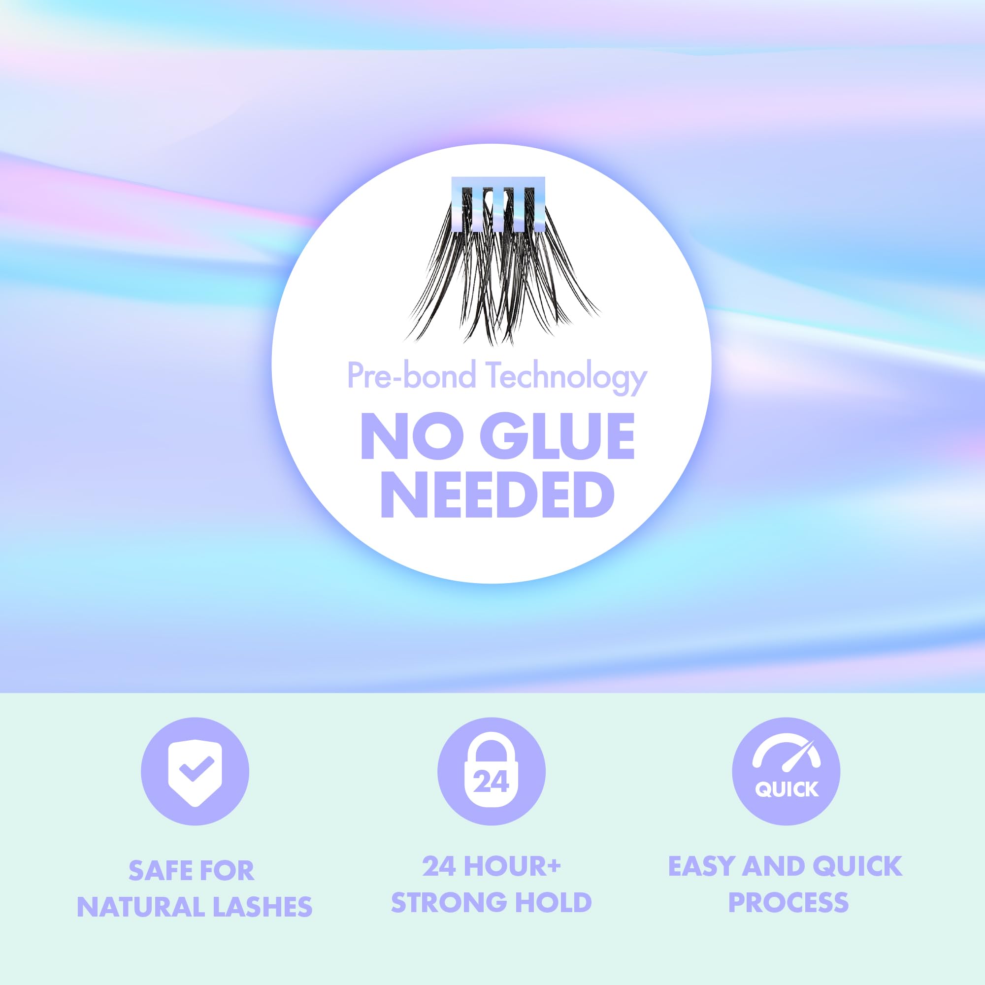 i-ENVY Press&Go Self-Adhesive Eyelash Clusters - No Glue Needed False Lashes, Easy 1-Step Application, Damage-Free & No Residue (Everyday Wispy Style) for Natural Look, Parties & Special Occasions