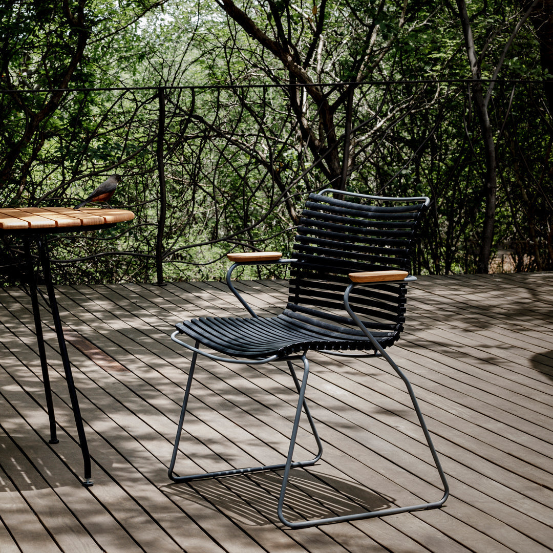 Click Outdoor Dining Chair with Armrests - Patio, Garden, Poolside & Backyard Seating Furniture for Relaxing and Entertaining