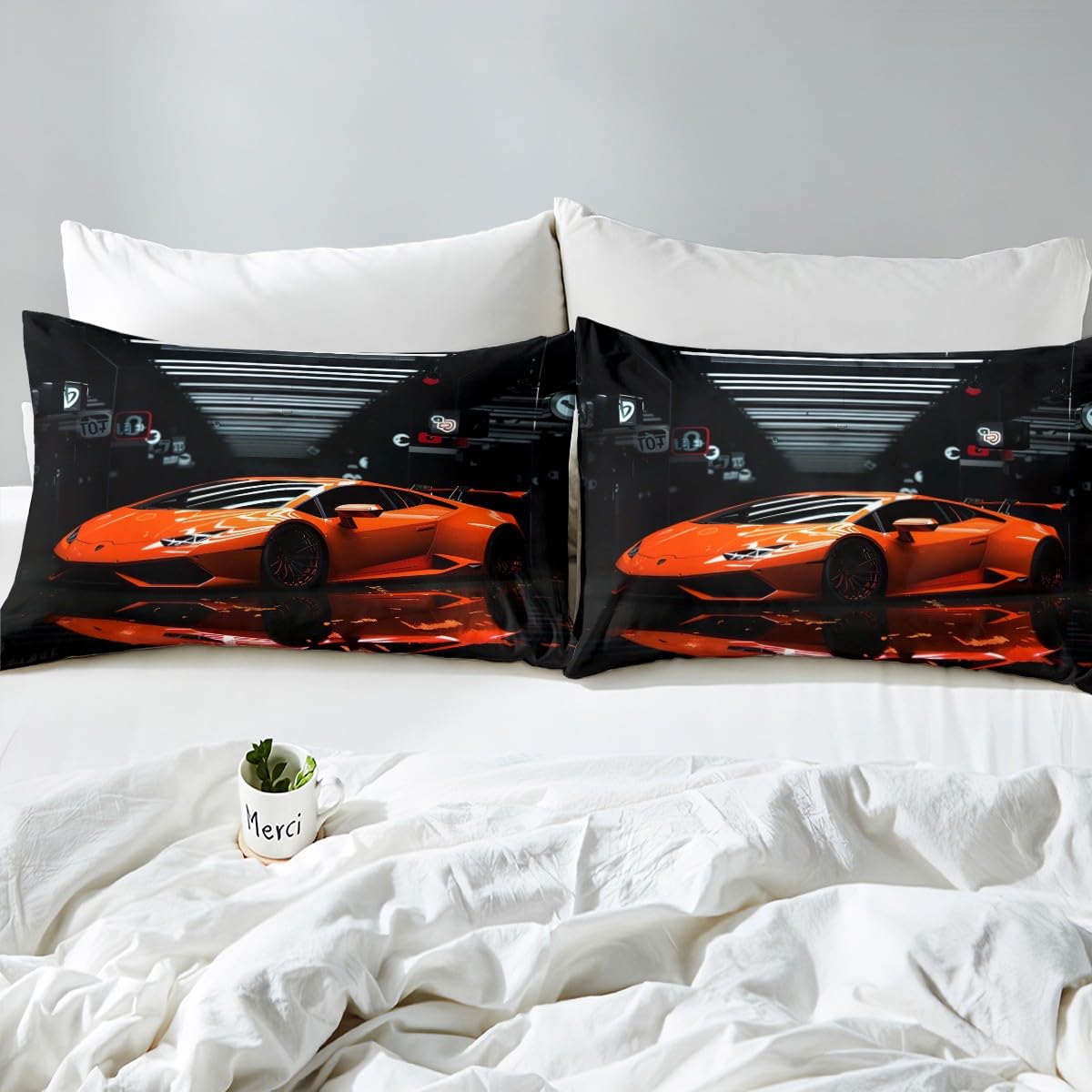 Race Car Bedding Set for Kids & Teens - Extreme Sports Theme Twin Size Fitted Sheet & Modern Bed Cover (2PC Set) | Perfect for Boys' Room Decor, Birthday Gifts & Themed Bedrooms