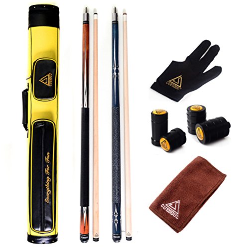 2 Cues With Yellow casee