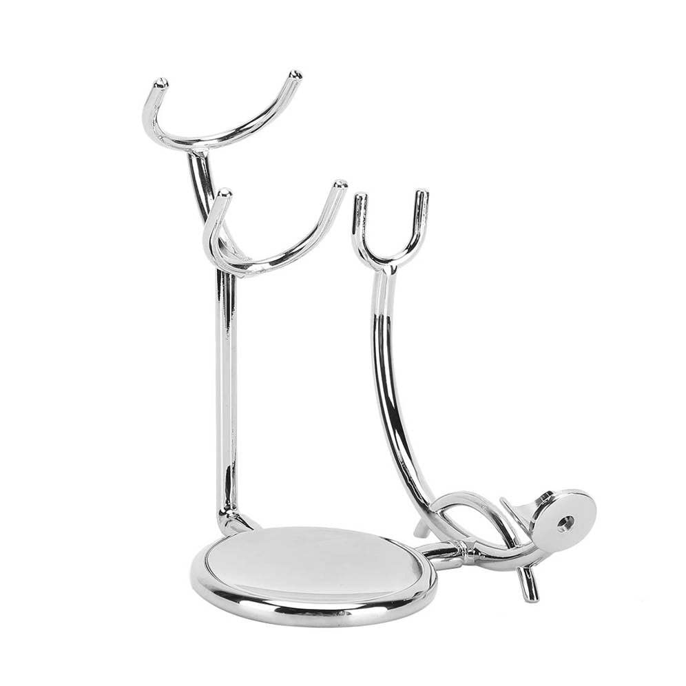 Premium Stainless Steel Beard Grooming Kit for Men - Durable Shaving Rack & Organizer with Display Shelf - Perfect for Home Bathroom, Barbershop, and Travel Grooming Essentials Storage