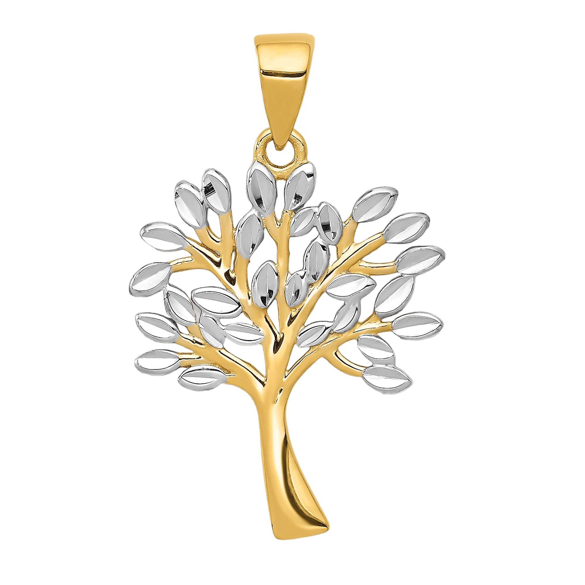 14K Solid Yellow Gold Tree of Life Necklace for Women - Elegant Pendant Charm with Chain - Perfect for Gifts, Anniversaries & Spiritual Jewelry Lovers
