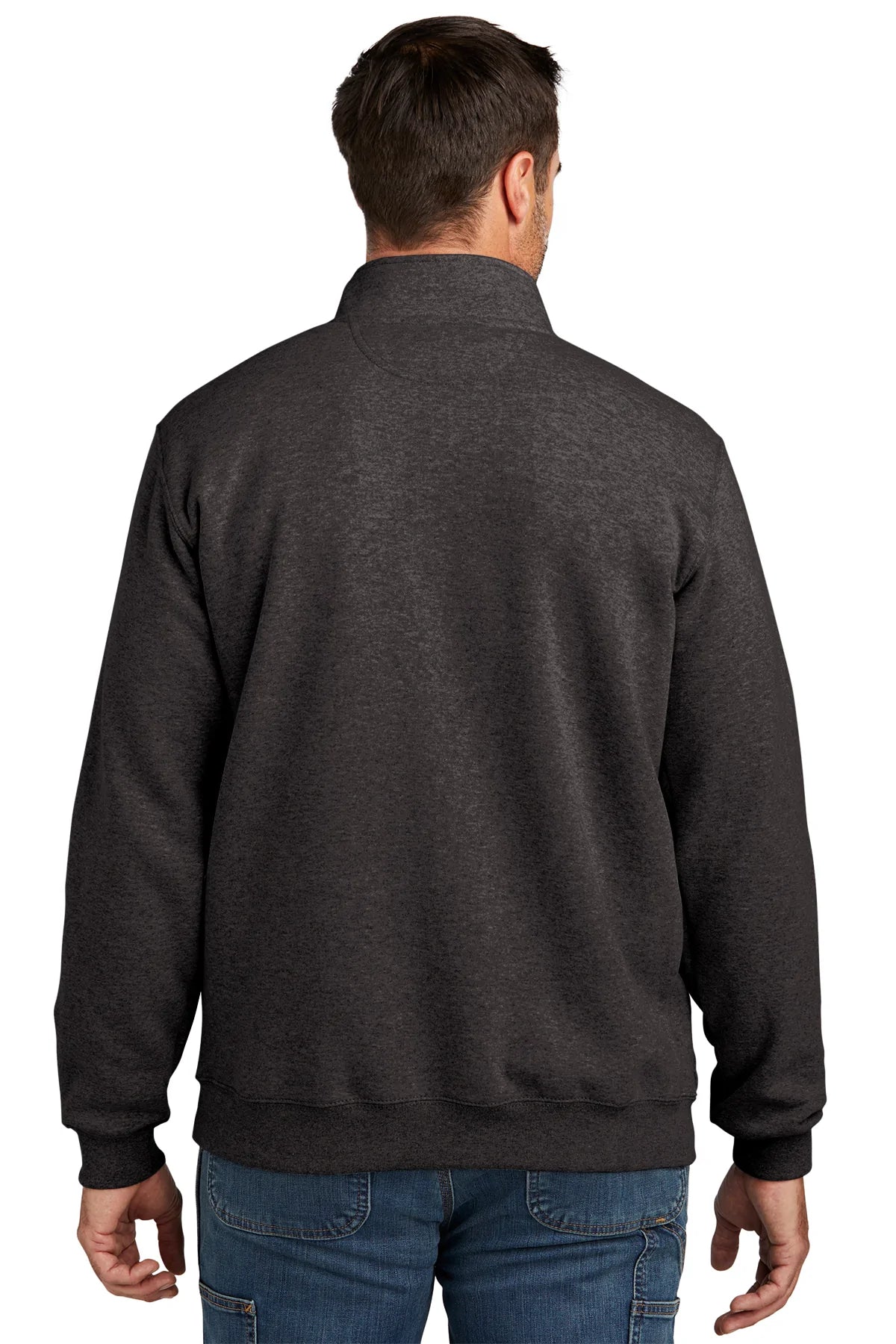 Carhartt Mock Neck Custom Sweatshirts for Men & Women - Carbon Heather Pullover for Work, Outdoor & Casual Wear