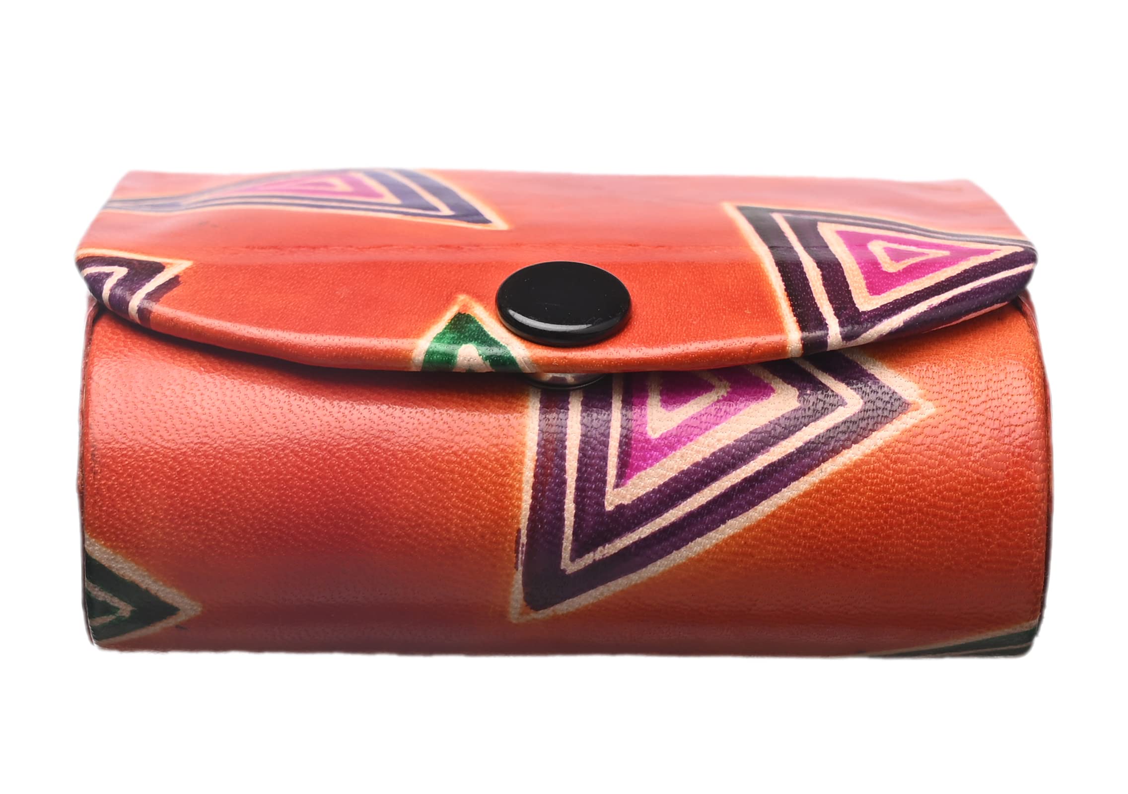 Premium Leather Lipstick Case with Mirror & Floral Design - Double Lipstick Holder for Handbags & Crossbody Bags - Jewelry Organizer Box (Red) | Perfect for Travel, Daily Makeup Storage & Gift Giving