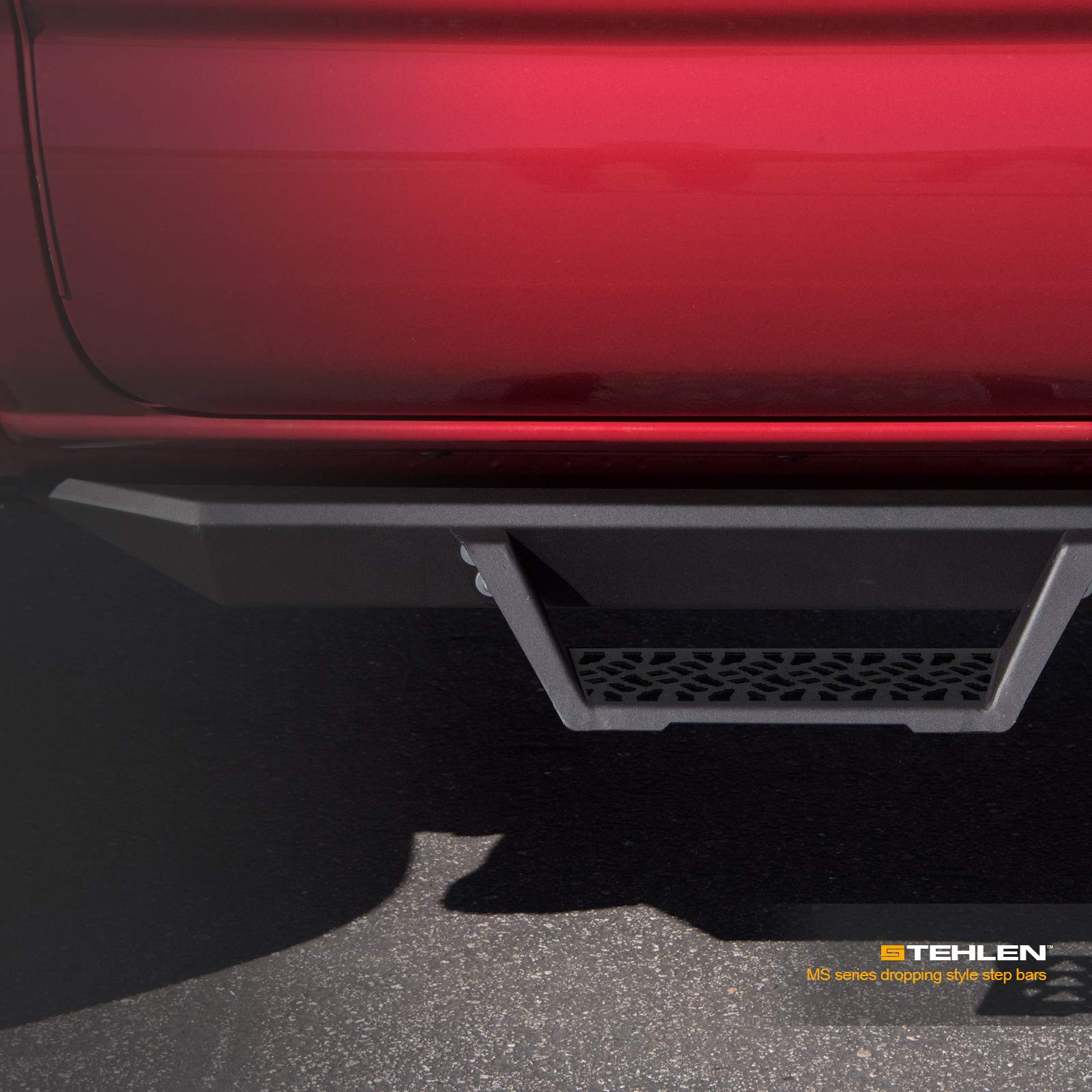 733469494423 Compatible Matte Black Running Boards for 2007-2018 Chevy Silverado & GMC Sierra / 2019 LD Limited Double Cab - Heavy Duty Drop Step Side Nerf Bars - Perfect for Off-Roading, Truck Accessories & Enhanced Vehicle Entry/Exit