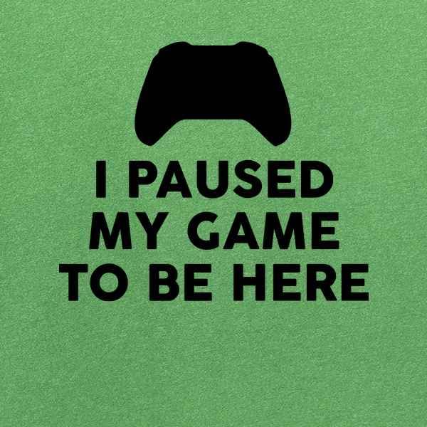 Pop Threads I Paused My Game to Be Here Xbox Controller Graphic T-Shirt for Men - Cool Gaming Tee for Casual Wear, Gamer Gifts & Video Game Parties