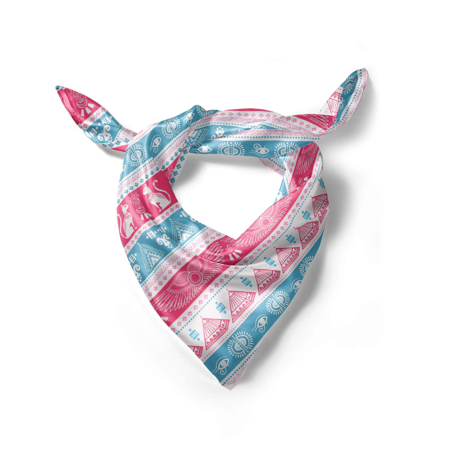 Ambesonne Tribal Hair Scarf - Egyptian Style Head Wrap for Women, Boho Fashion Accessory, Perfect for Yoga, Beach, and Everyday Wear