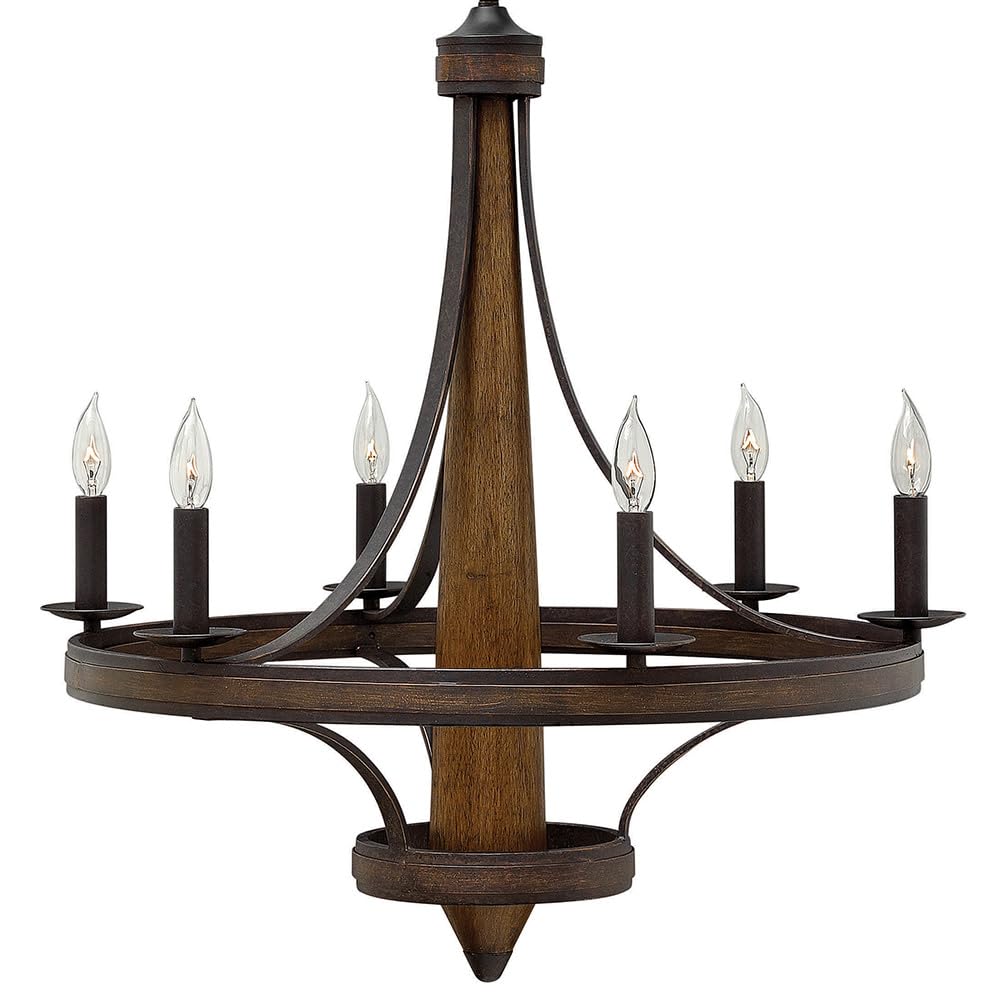 Fredrick Ramond FR41246VBZ 6-Light Modern Crystal Chandelier - Elegant Dining Room Lighting Fixture for Home Decor
