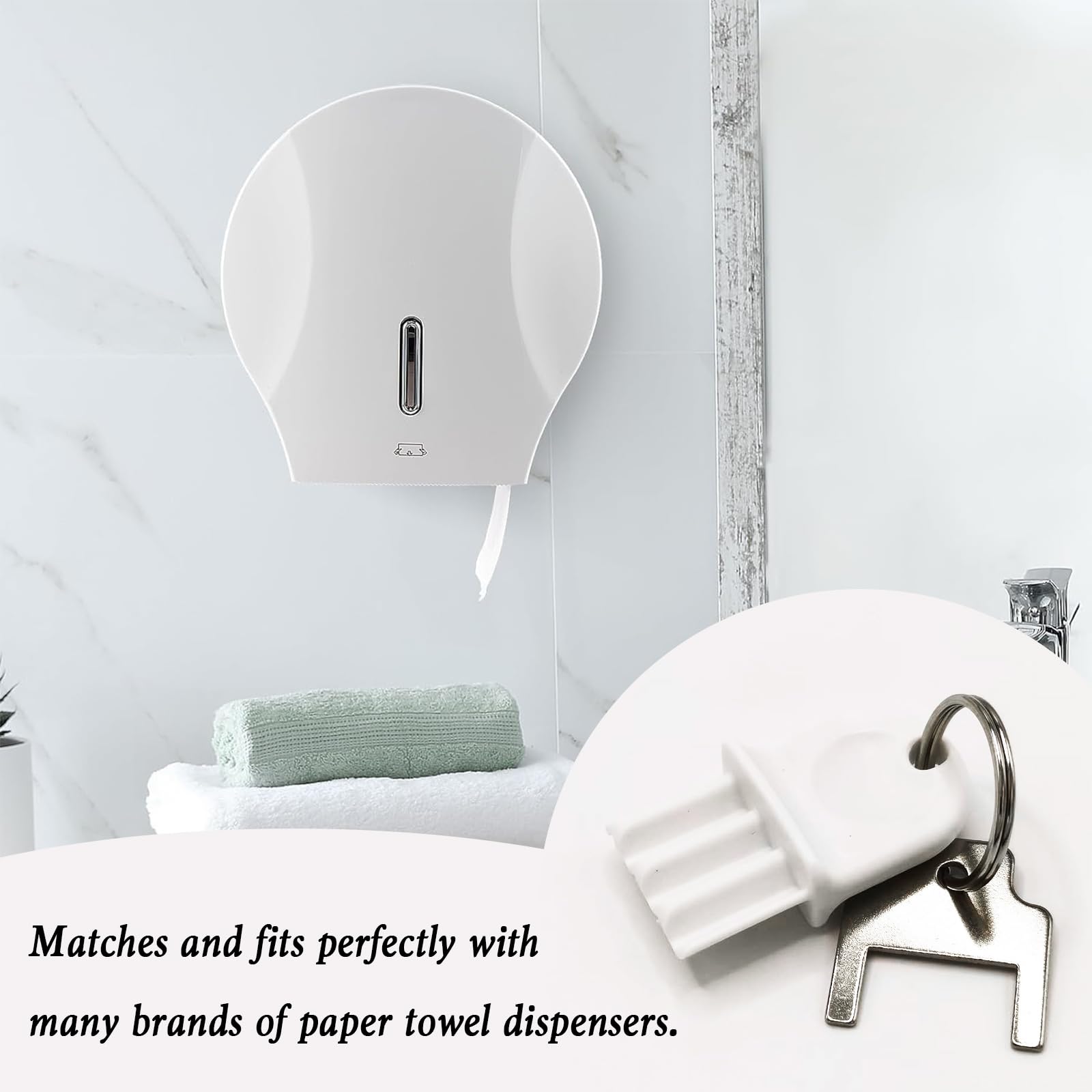 12-Piece Universal Paper Towel Dispenser Key Set - 4 Types Replacement Keys Compatible with Georgia Pacific, Kimberly Clark, E114 Toilet Paper & 770301 Dispensers - Ideal for Commercial Restrooms, Offices, and Public Washrooms