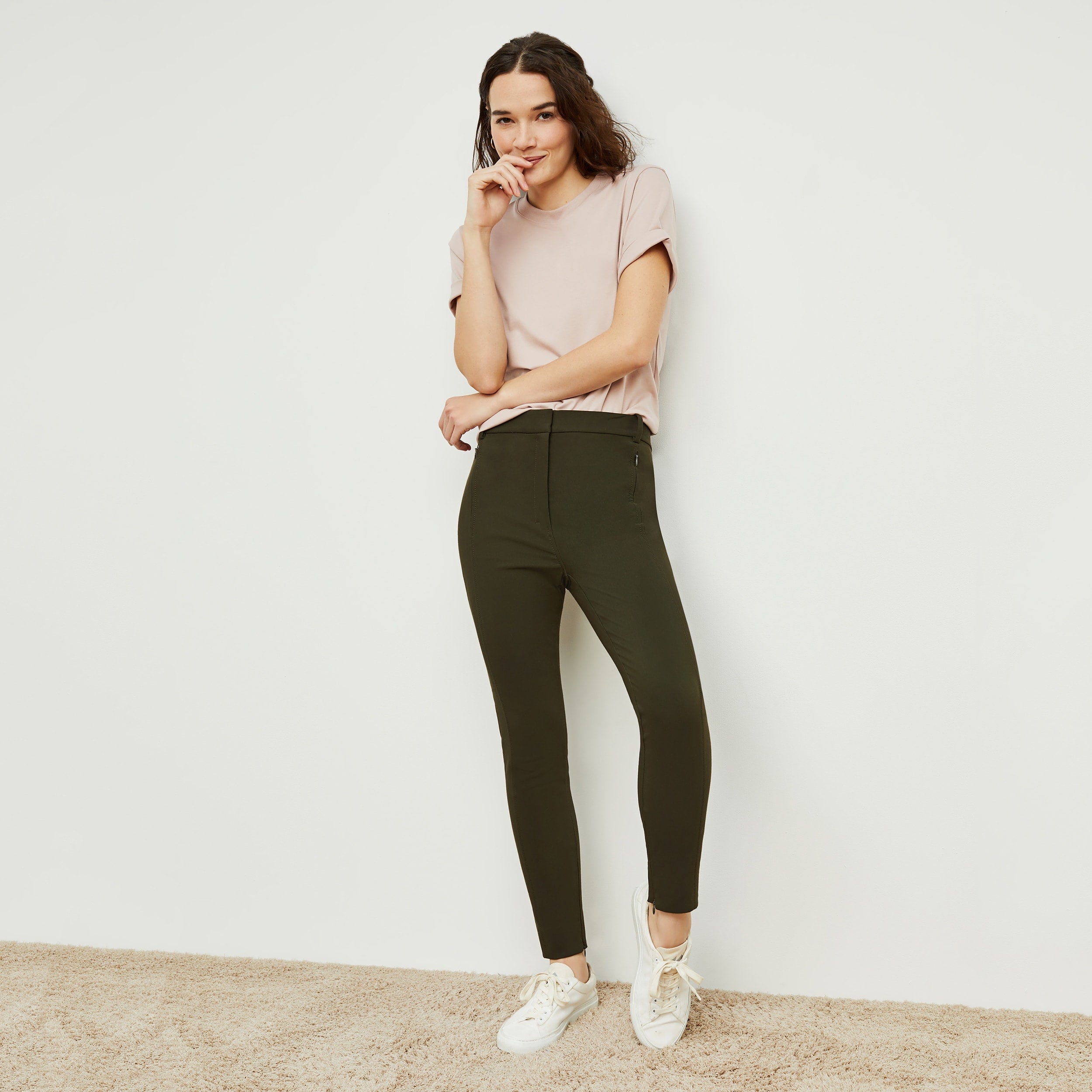 Curie Pant PowerStretch Pro - High-Performance Stretch Pants for Women in Dark Olive | Perfect for Yoga, Hiking & Outdoor Activities