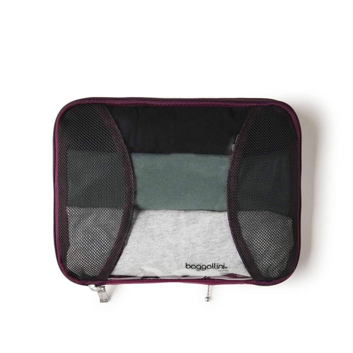 Baggallini Medium Compression Cube - Travel Organizer for Luggage, Suitcase & Backpack - Perfect for Packing Clothes, Accessories & Toiletries on Trips