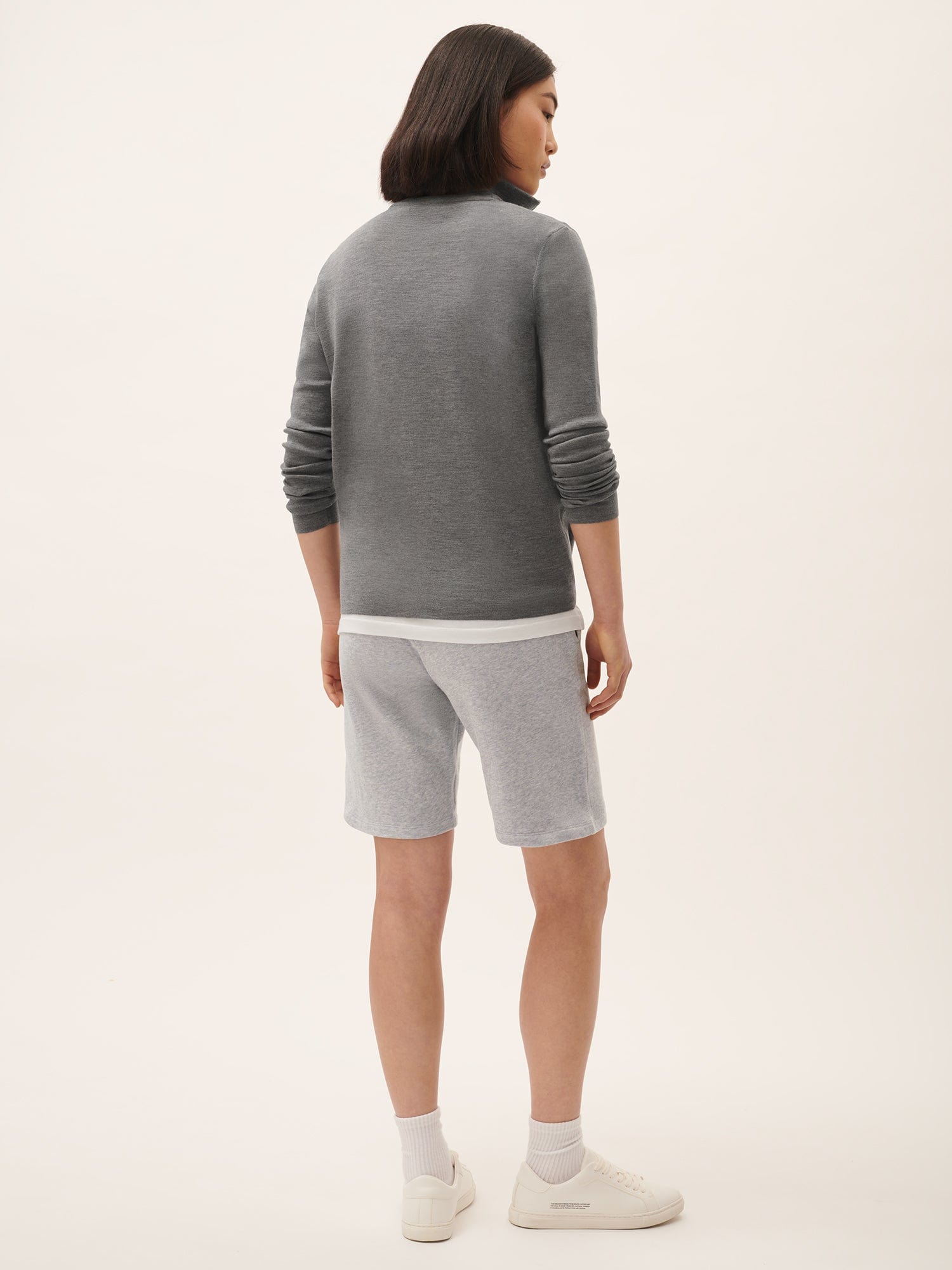 Women's 365 Midweight Long Shorts - Comfortable Stretch Casual Lounge Shorts for Women, Grey Marl - Perfect for Yoga, Running, and Summer Outdoor Activities