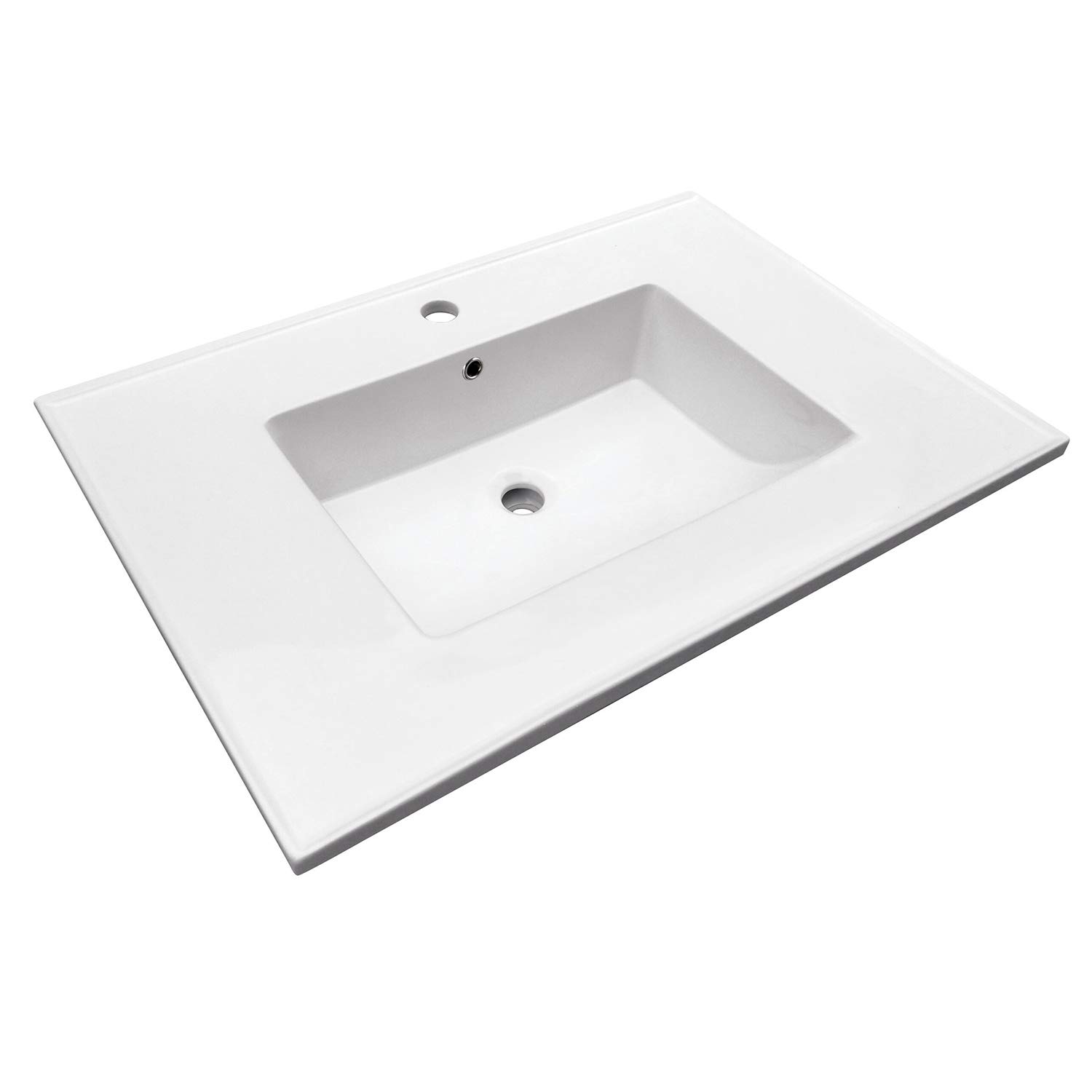 Kingston Brass LBT312271 Continental White Vanity Sink Top - Perfect for Bathroom Remodeling & Modern Home Decor