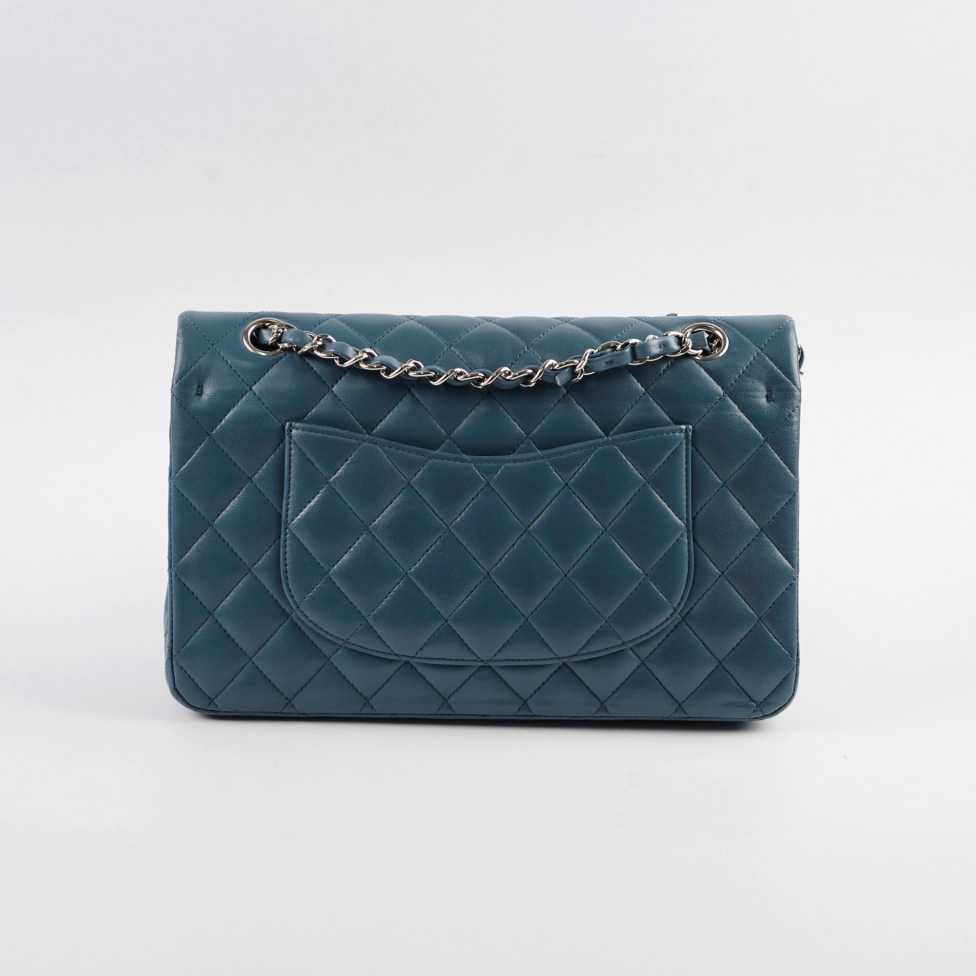 Chanel Medium/Large Double Classic Flap Bag in Blue - Luxury Designer Handbag for Women | Perfect for Work, Evening Events & Everyday Use