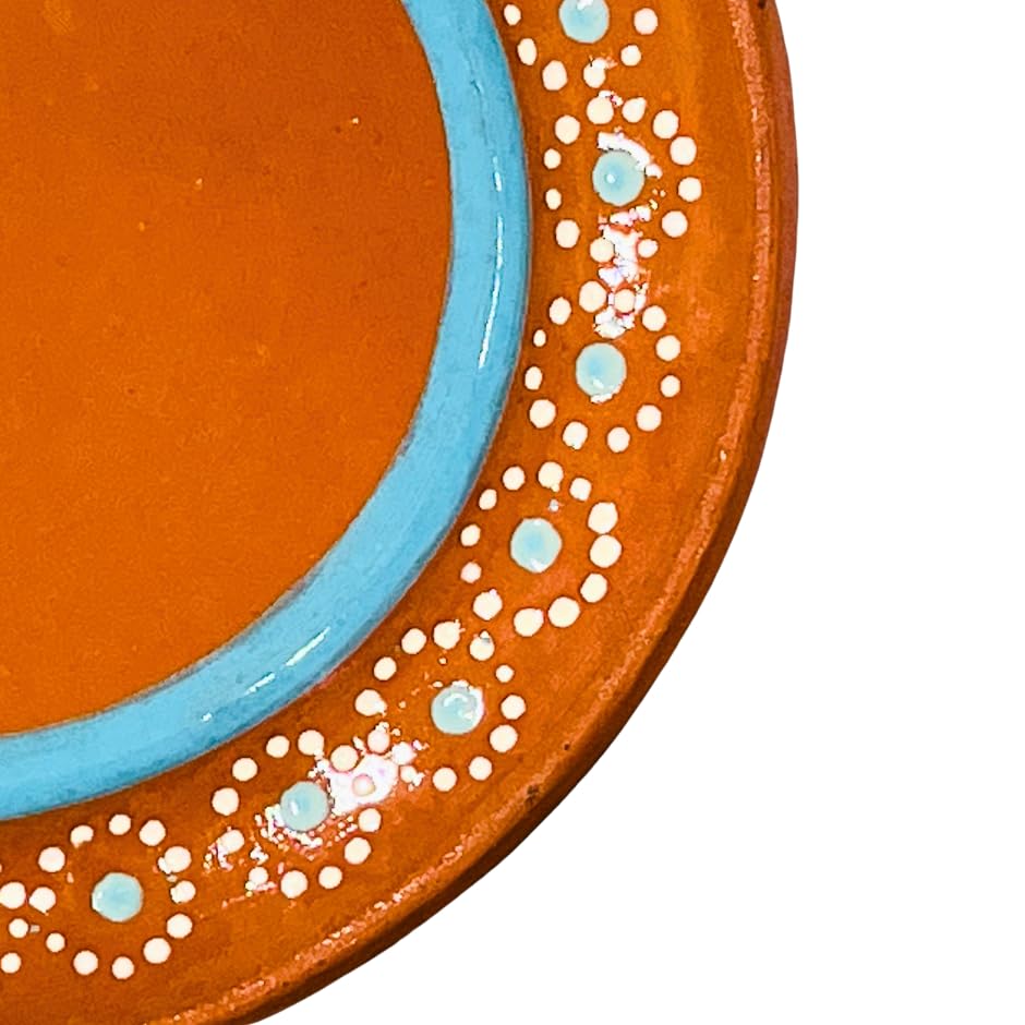 Set of 4 Large Capula Sencillo Plates - Handcrafted Mexican Ceramic Dinner Plates - Authentic Artisan Kitchenware for Dining & Home Decor - Perfect for Everyday Use, Special Occasions & Mexican-Themed Parties