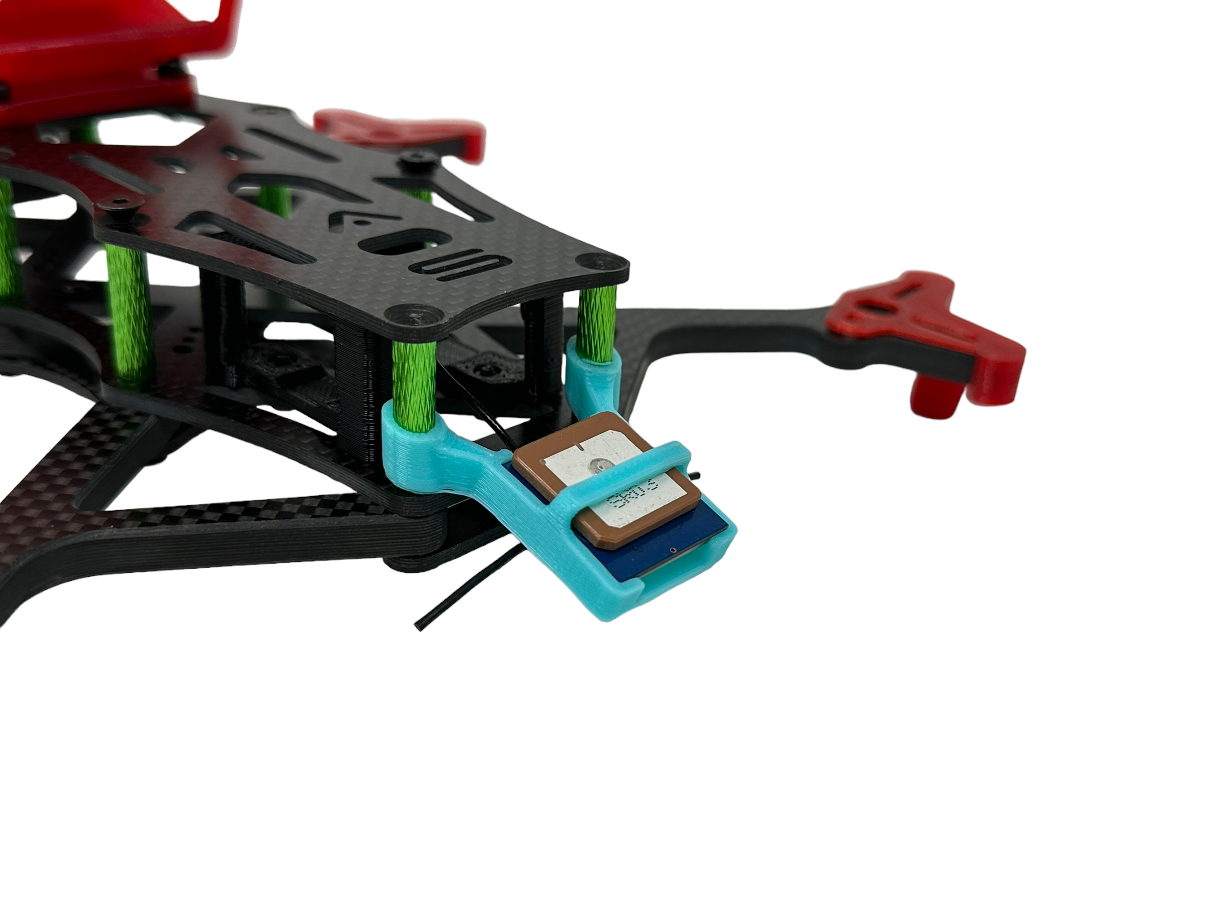 Foxeer M10Q 120 GPS 5883 Module Standoff Mount with ELRS EP1 - 3D Printed Drone Accessory (4mm Standoffs) for FPV Racing and DIY Drone Builds