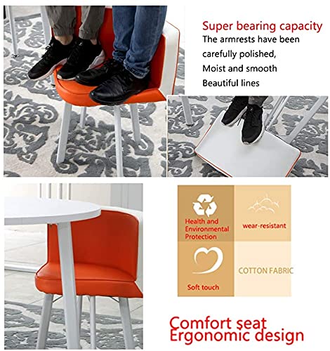 Premium PU Leather Dining Table Set - 1 Table & 4 Chairs for Office, Business, Hotel Lobby, Restaurant & Home Use | Elegant Red/Yellow Options | Perfect for Meetings, Dining & Commercial Spaces