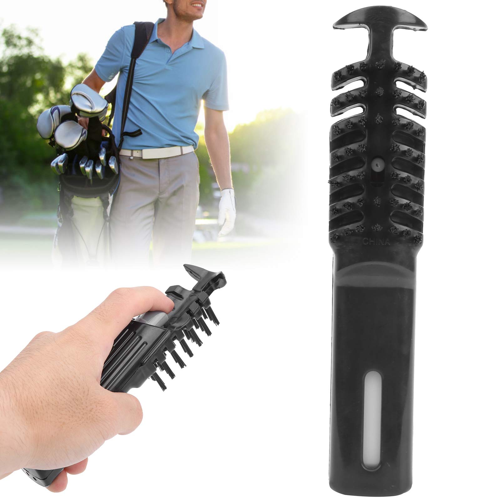 Club Spray Brush with Detachable Bottle - ABS Handle Durable Cleaning Brush for Golf Clubs | Perfect for Golf Lovers & Game Equipment Maintenance