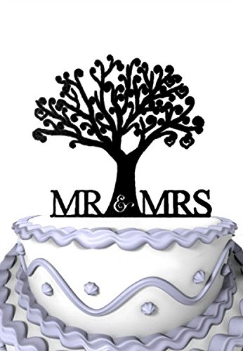 Meijiafei Mr & Mrs Wedding Cake Topper - Elegant Bridal Shower Decor for Wedding Cakes, Anniversary & Romantic Celebrations