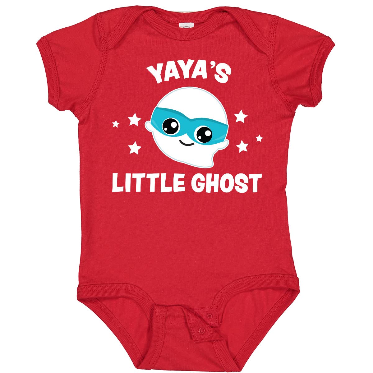 Inktastic Cute Yaya's Little Ghost with Stars Baby Bodysuit - Soft Cotton Infant Onesie for Halloween & Everyday Wear - Perfect for Newborns, Babies & Toddlers