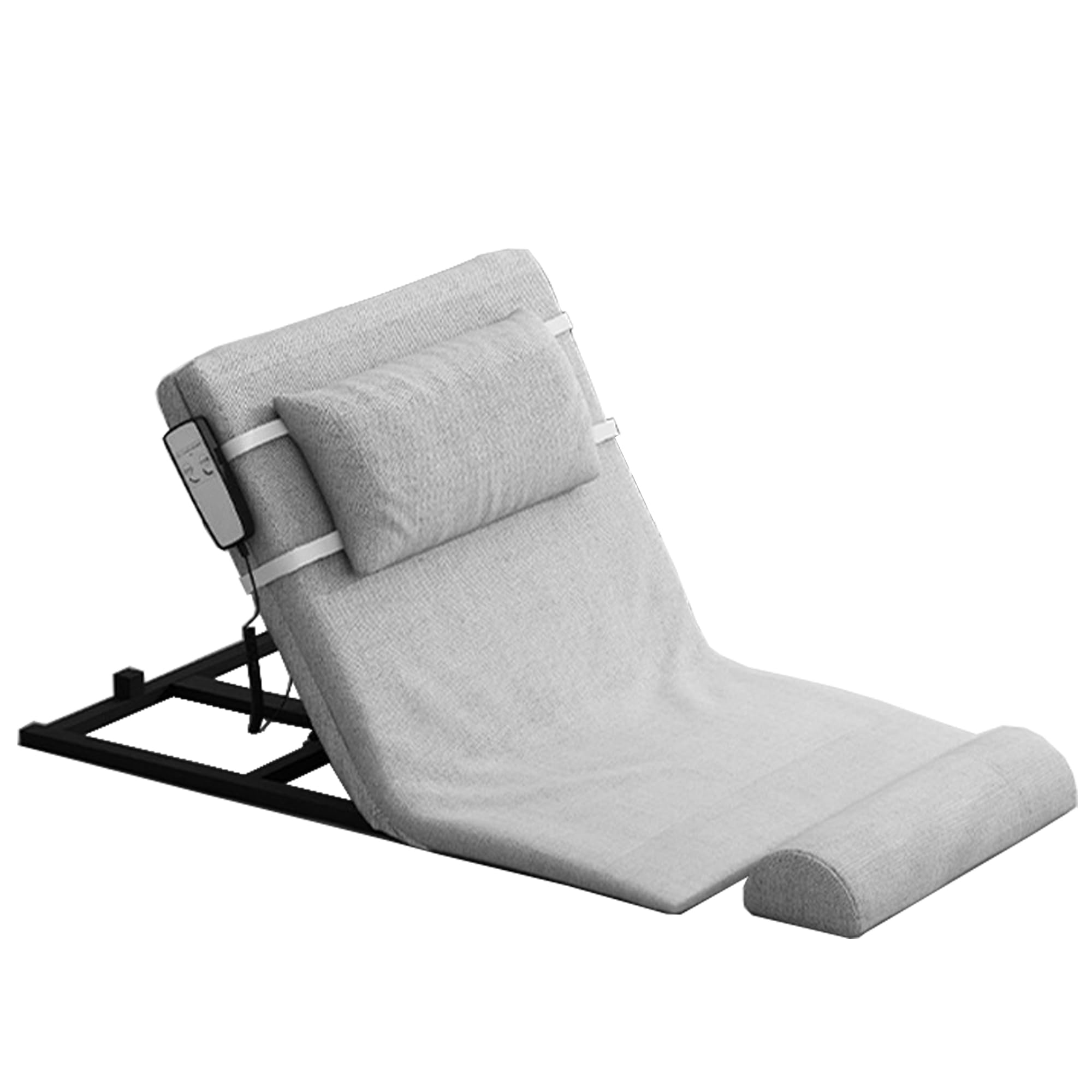 Electric Adjustable Bed Backrest Pillow with Pump - Lift Support for Sitting Up in Bed, Ideal for Pregnancy, Elderly, Patients & Handicapped - Perfect for Reading, Watching TV & Recovery (Grey)
