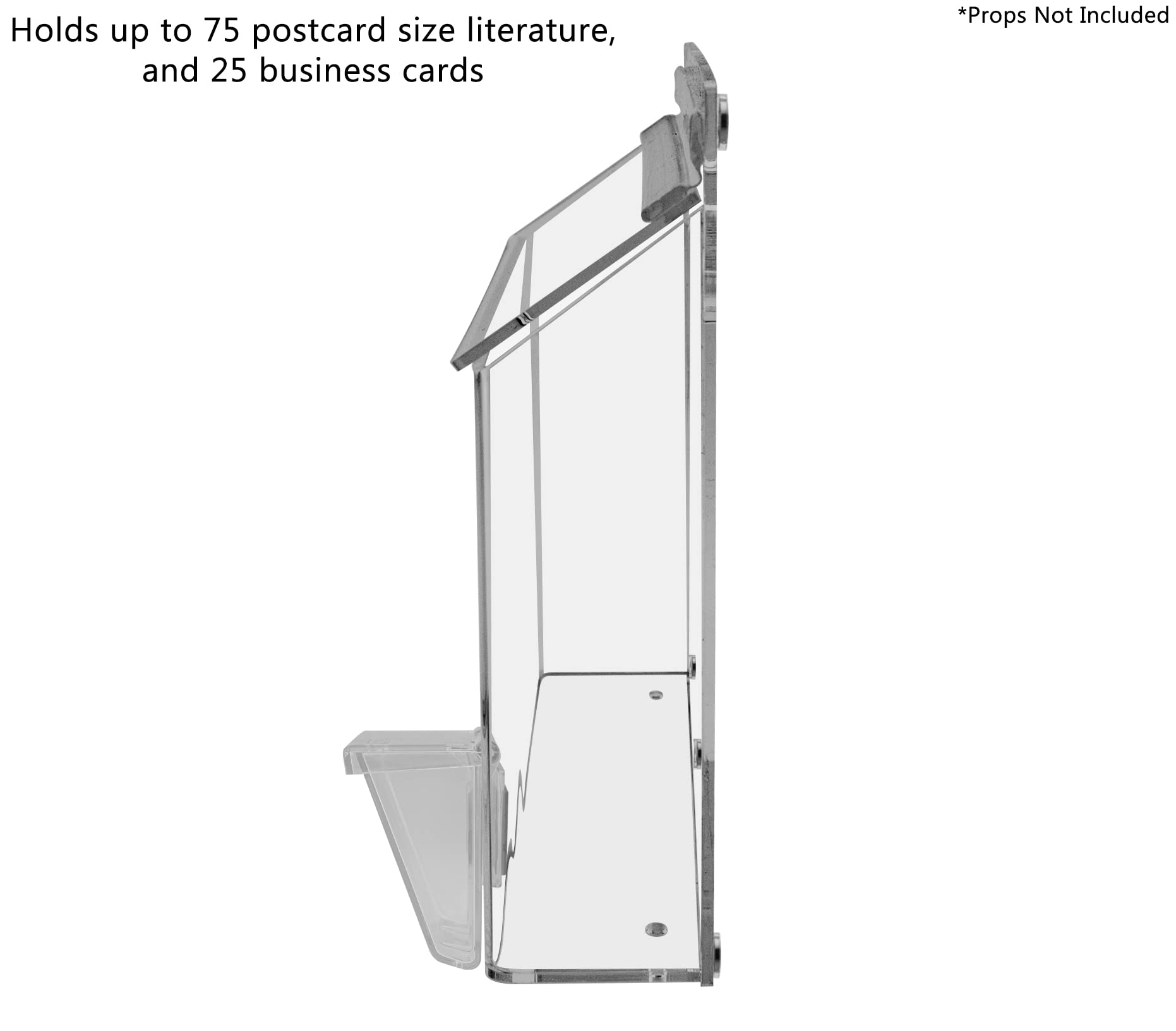 4 Pack Clear Acrylic Magnetic Brochure Holders with Lid - Metal Mount Outdoor Display Box for 9