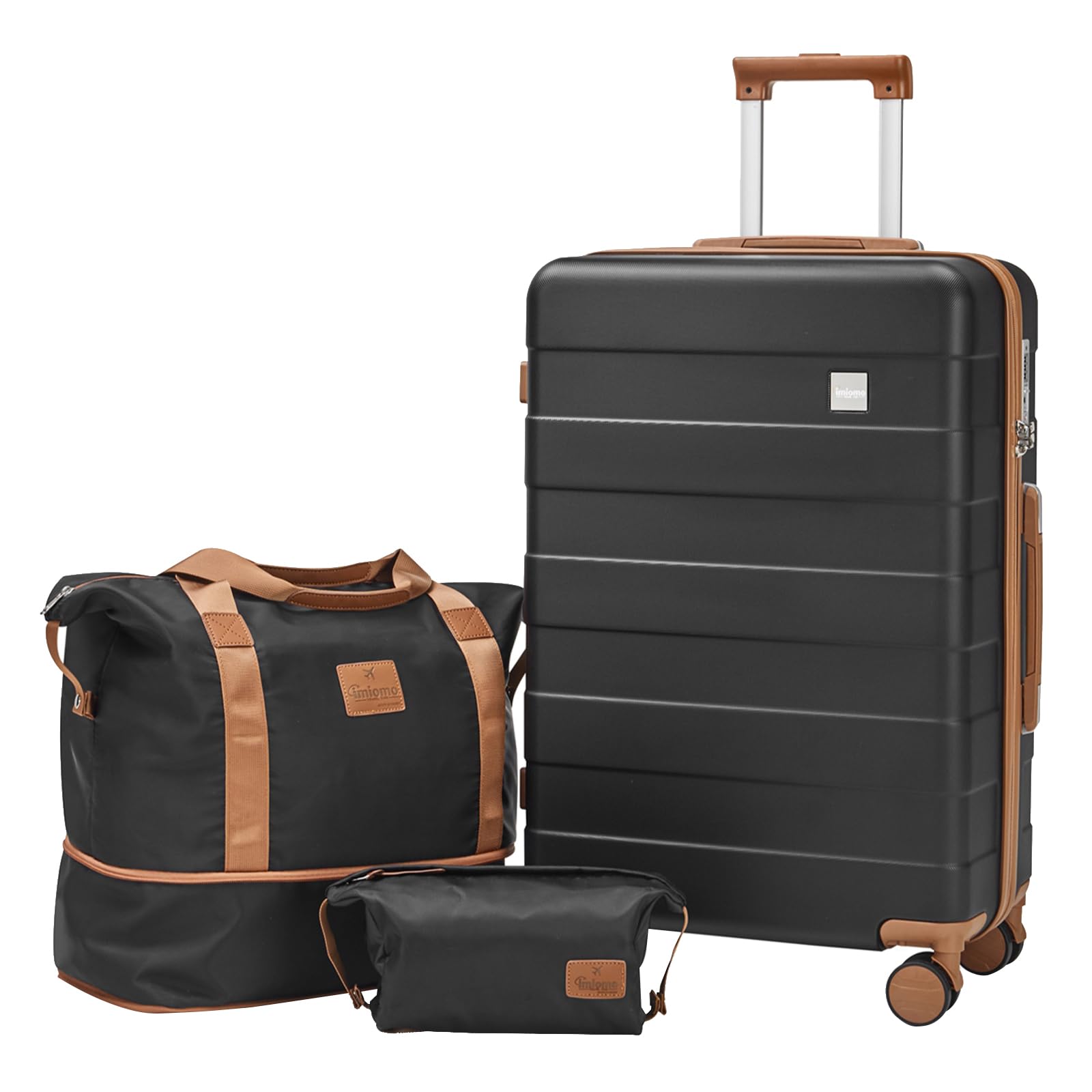 imiomo 24 Inch Hardside Spinner Luggage Set with TSA Lock - 3-Piece Lightweight Checked Suitcase (24