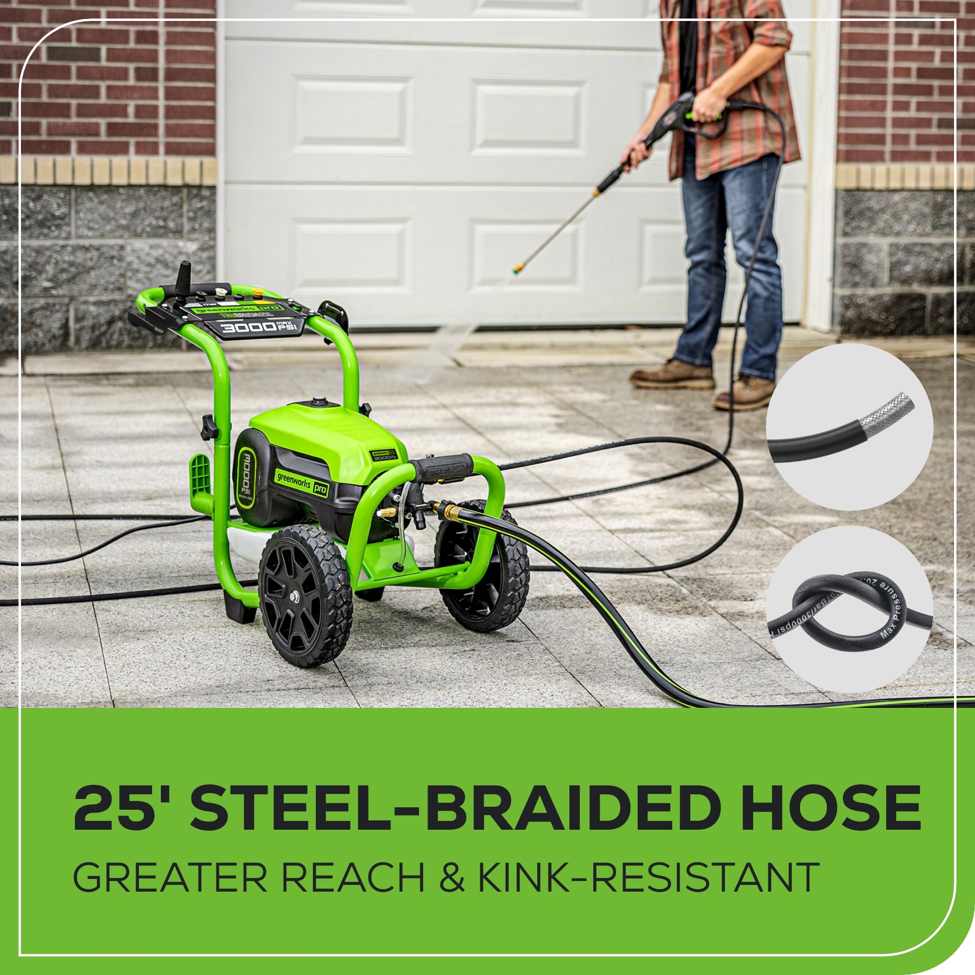 Refurbished 3000 PSI 2.0 GPM Electric Pressure Washer with 15