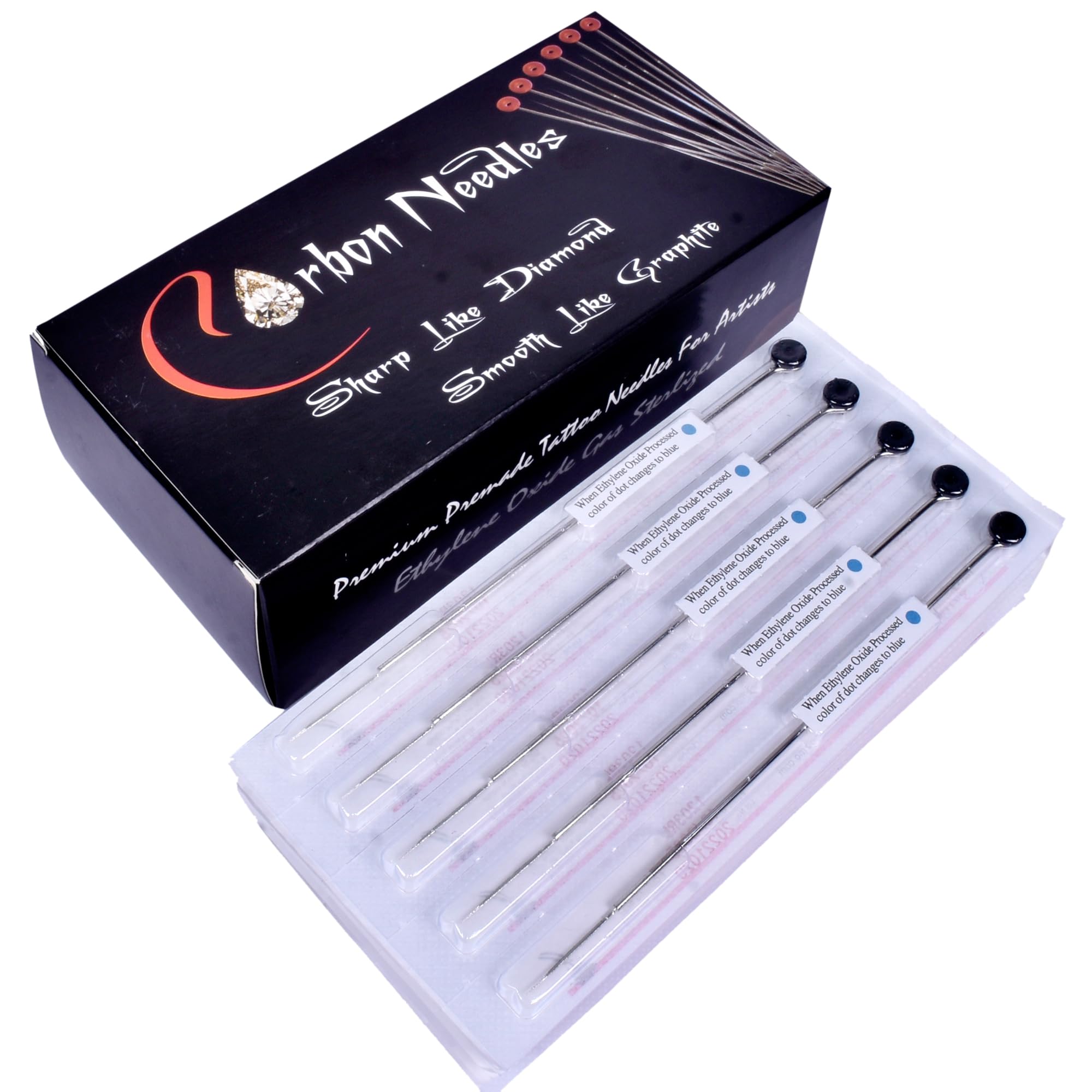 Professional Carbon Tattoo Needles 3RL & 5RL - 50 Needles per Box (1 Box) - High Precision for Fine Lines & Detailed Tattoo Work - Perfect for Tattoo Artists & Beginners