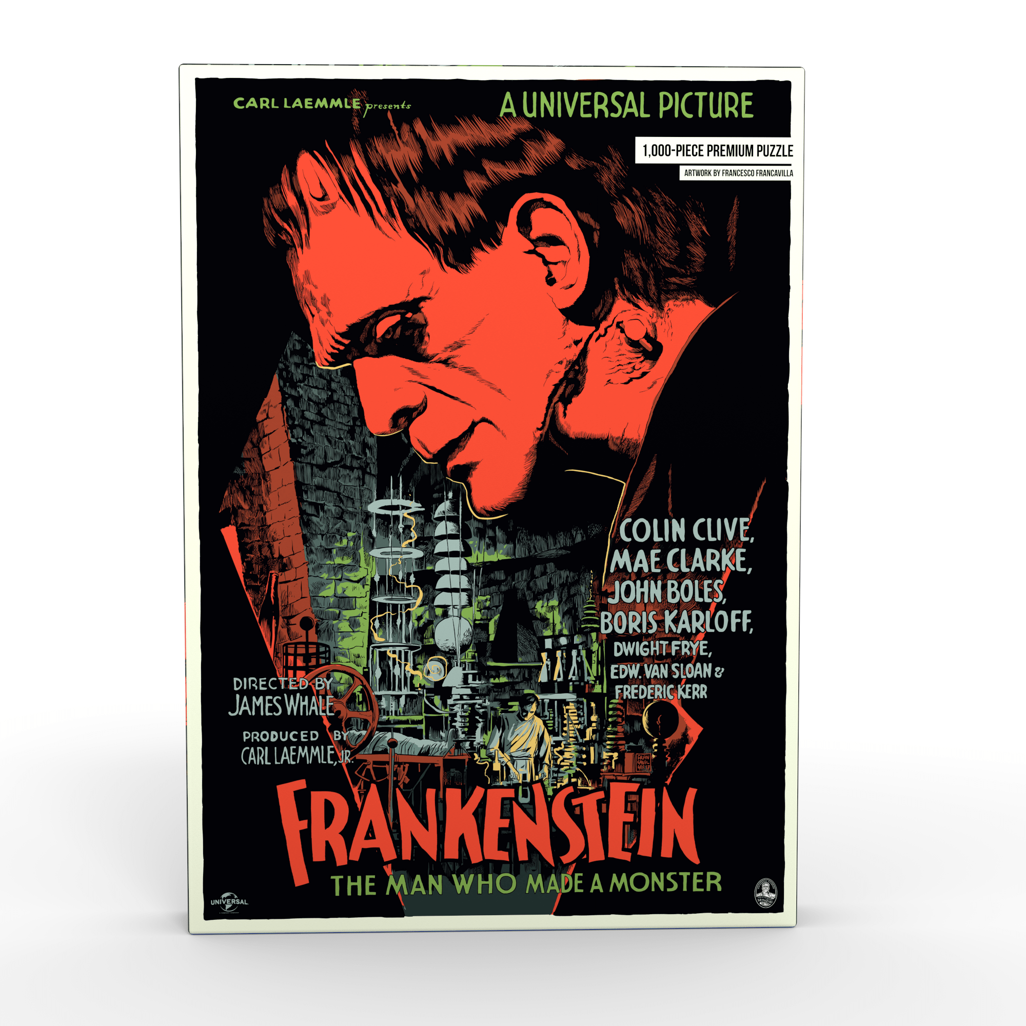 Frankenstein 1000 Piece Jigsaw Puzzle for Adults - Challenging Horror Theme Puzzle for Halloween Decor & Family Game Night