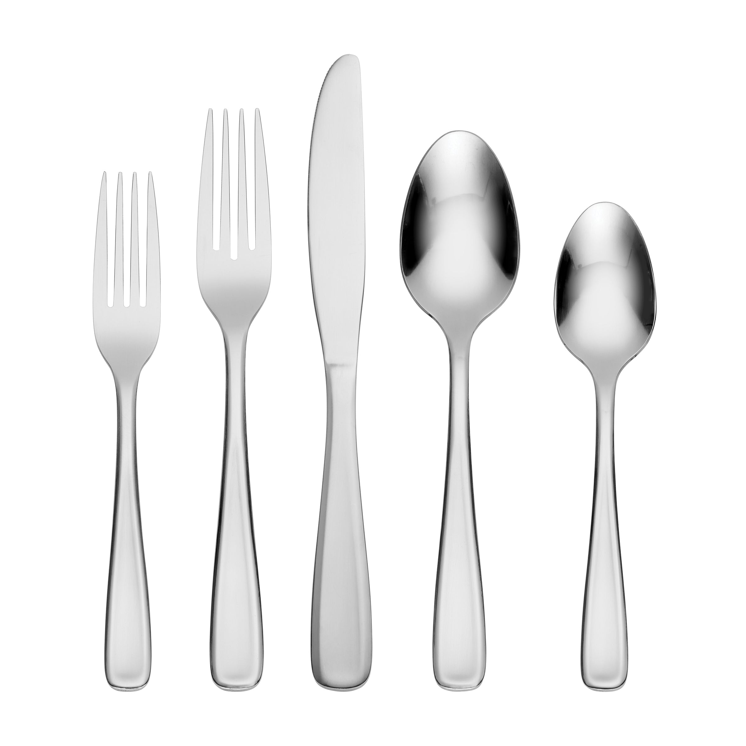 Justine Mirror 20-Piece Stainless Steel Flatware Set - Elegant Silverware for Dining, Kitchen & Entertaining - Perfect for Dinner Parties, Weddings & Everyday Use