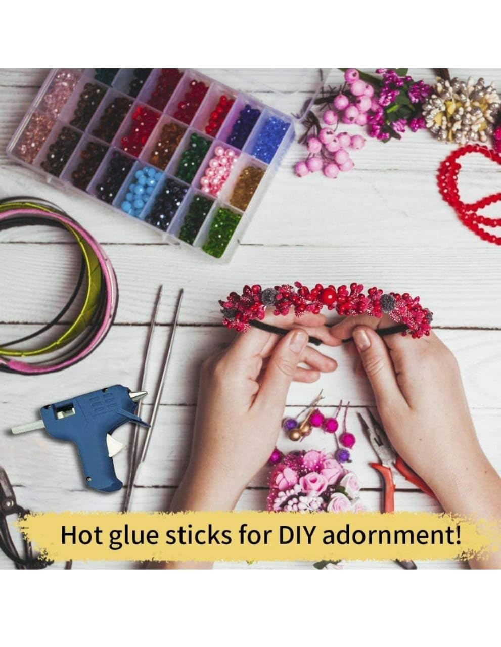 25 Pack 7mm Clear Hot Melt Glue Sticks for 20W Glue Gun - Strong Adhesive for Arts, Crafts, DIY Projects, Electronics Repair & Home Improvement - Perfect for Scrapbooking, Woodworking & Household Fixes