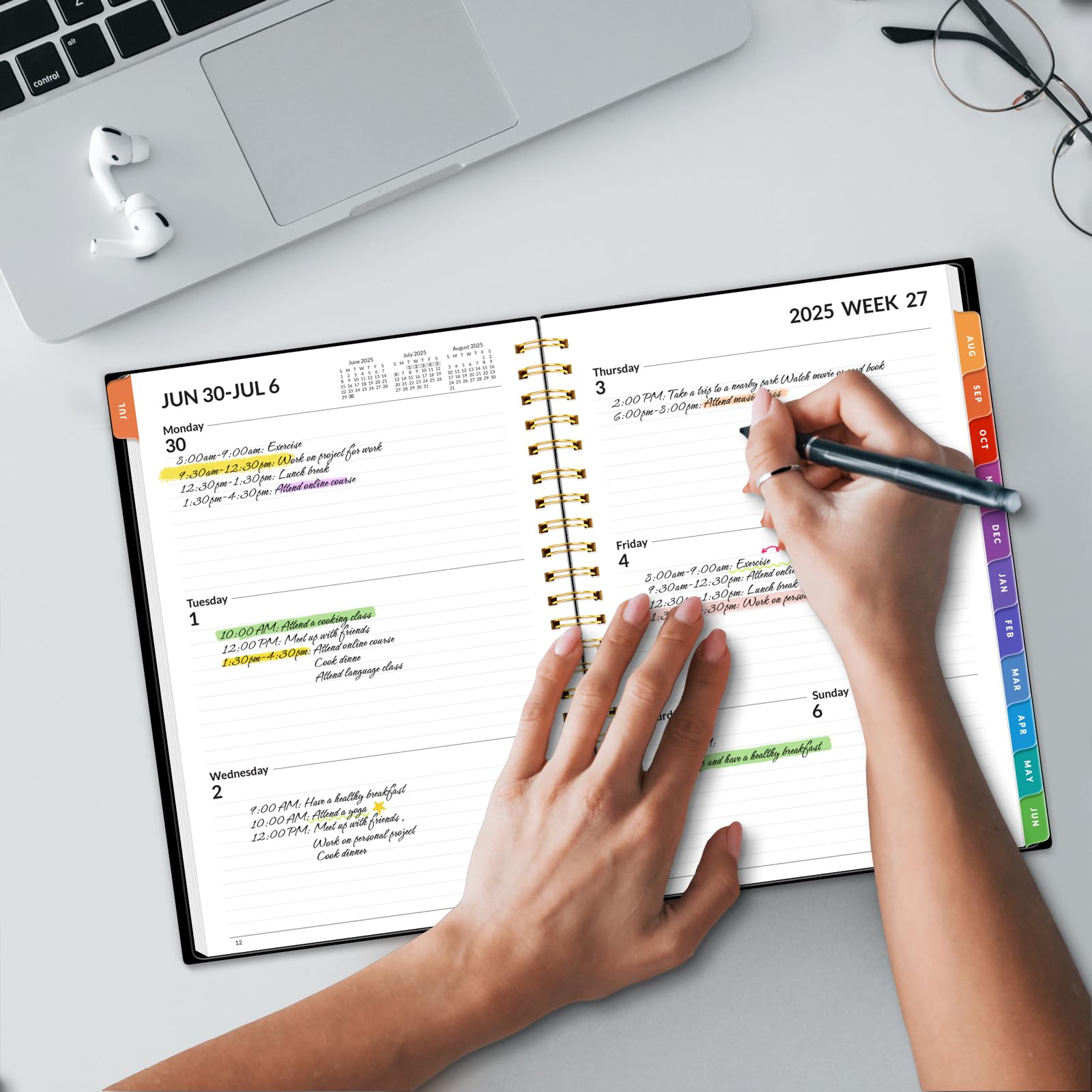 SUNEE 2025-2026 Academic Planner - Weekly & Monthly Organizer from July 2025 to June 2026, 6.4