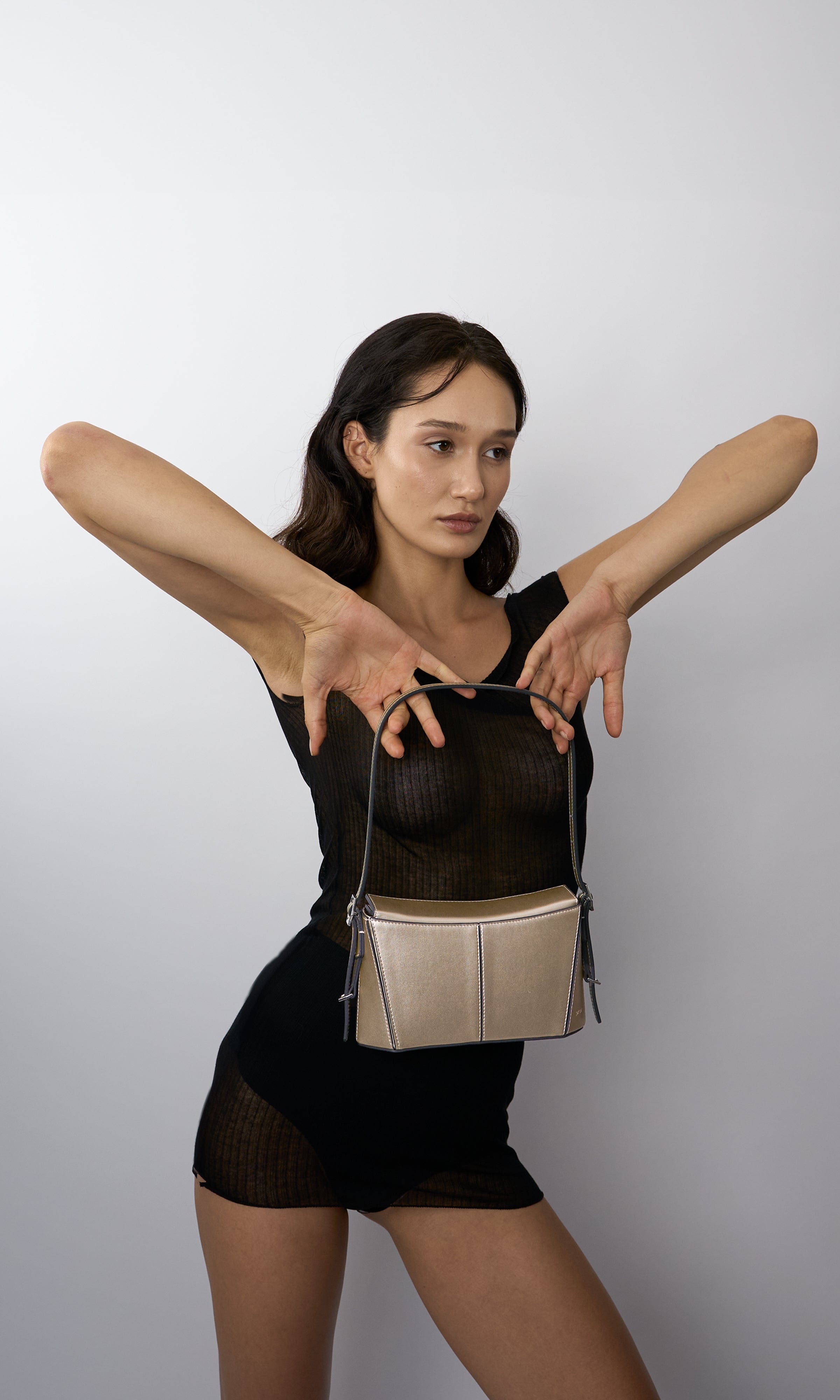 Kiara Women's Vegan Leather Mini Crossbody Bag - Champagne Gold | Stylish & Cruelty-Free Purse for Parties, Date Nights & Everyday Use