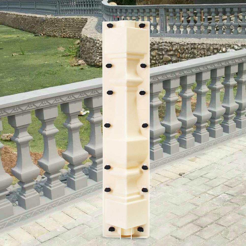 Roman Style Concrete Column Molds for Plaster Cement Casting - DIY Railing & Balustrade Mold Kit (Style 1) - Perfect for Garden Fencing, Porch Columns & Home Decoration Projects