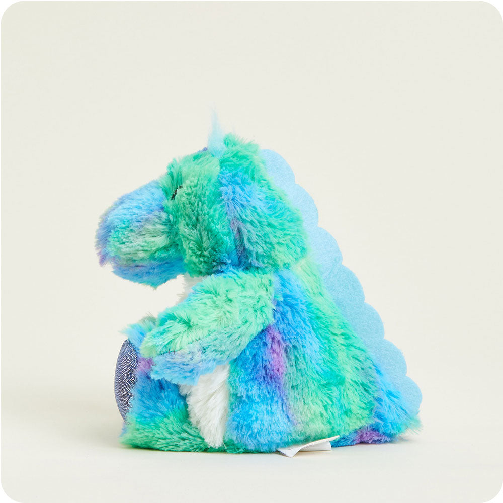 Rainbow Dinosaur Warmies Junior - Soft Plush Stuffed Animal with Lavender Scent for Kids | Perfect for Bedtime, Anxiety Relief & Sensory Play