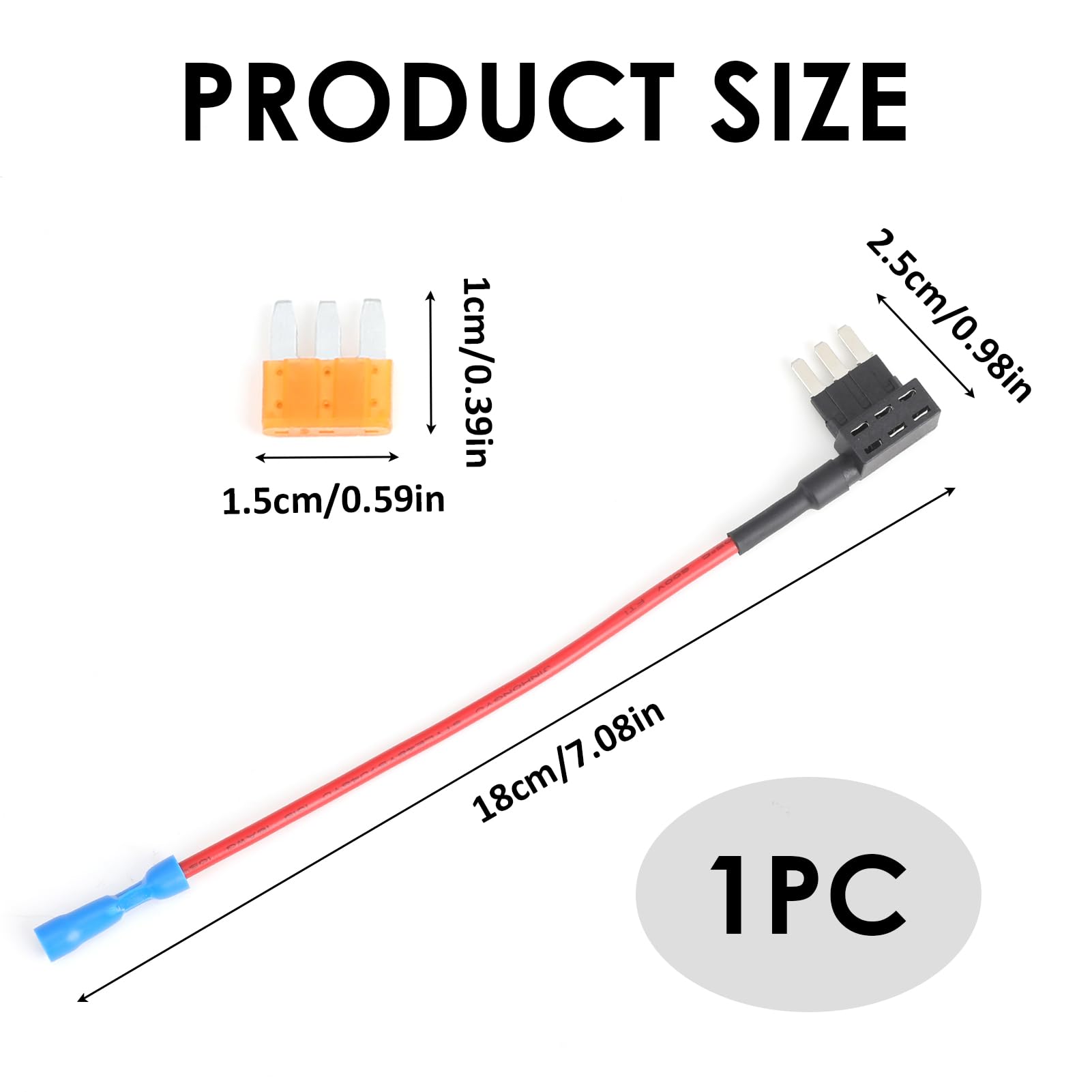 Universal Micro 3 Blade Fuse Tap Adapter - 12V Add-a-Circuit Power Adapter for Car Underglow Lights & Interior Accessories (Includes 5A Fuse, Quick Install) - Perfect for Custom Car Lighting & DIY Electrical Projects