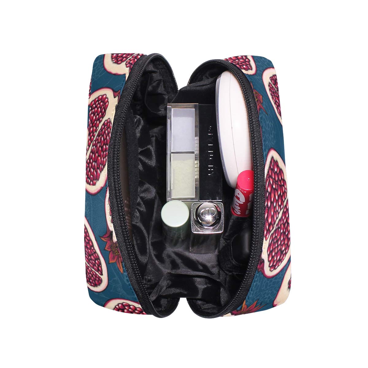 MOYYO Pomegranate Slices Makeup Bag - Waterproof Cosmetic Organizer for Women | Lightweight Travel Toiletry Bag with Zipper | Perfect for Gym, Vacation & Daily Use (Pink)