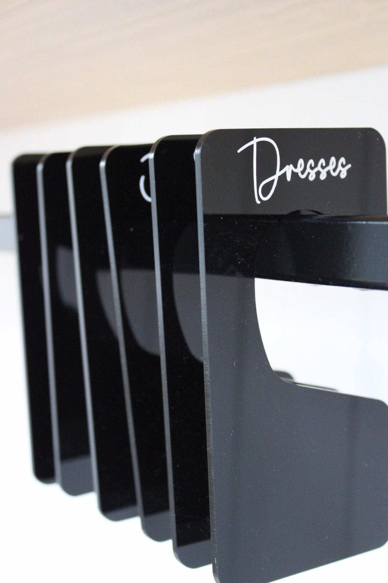 Premium Acrylic & Bamboo Wardrobe Organizers with Labels - Perfect for Closet, Drawer & Storage Organization