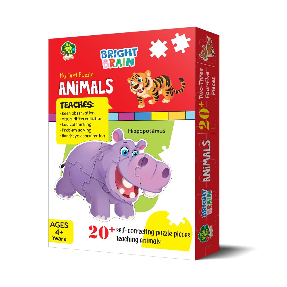 20+ Piece Large Animal Jigsaw Puzzle for Kids Ages 3-6 | Educational Preschool Learning Toy | Perfect Gift for Toddlers & Children | Fun Classroom & Birthday Party Activity | Majestic Book Club
