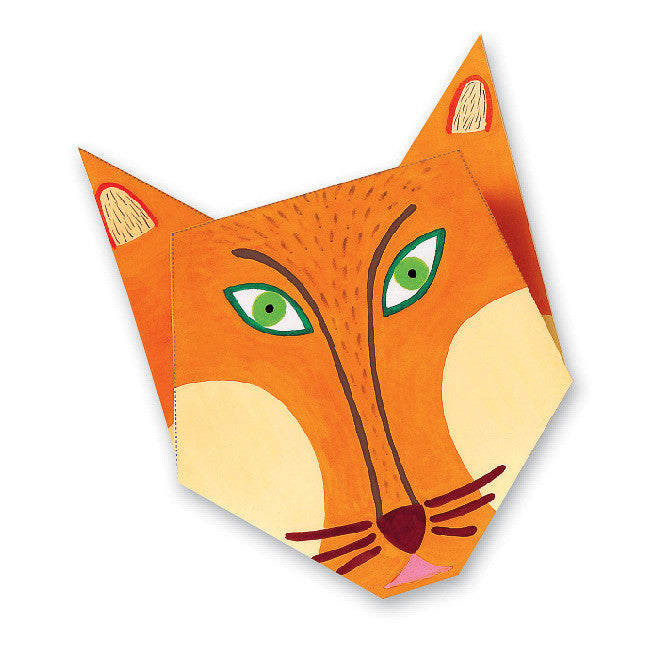 Fun Animal Face Origami Set for Kids - Creative Paper Folding Craft Kit by Djeco - Perfect for Birthday Gifts & Classroom Art Activities