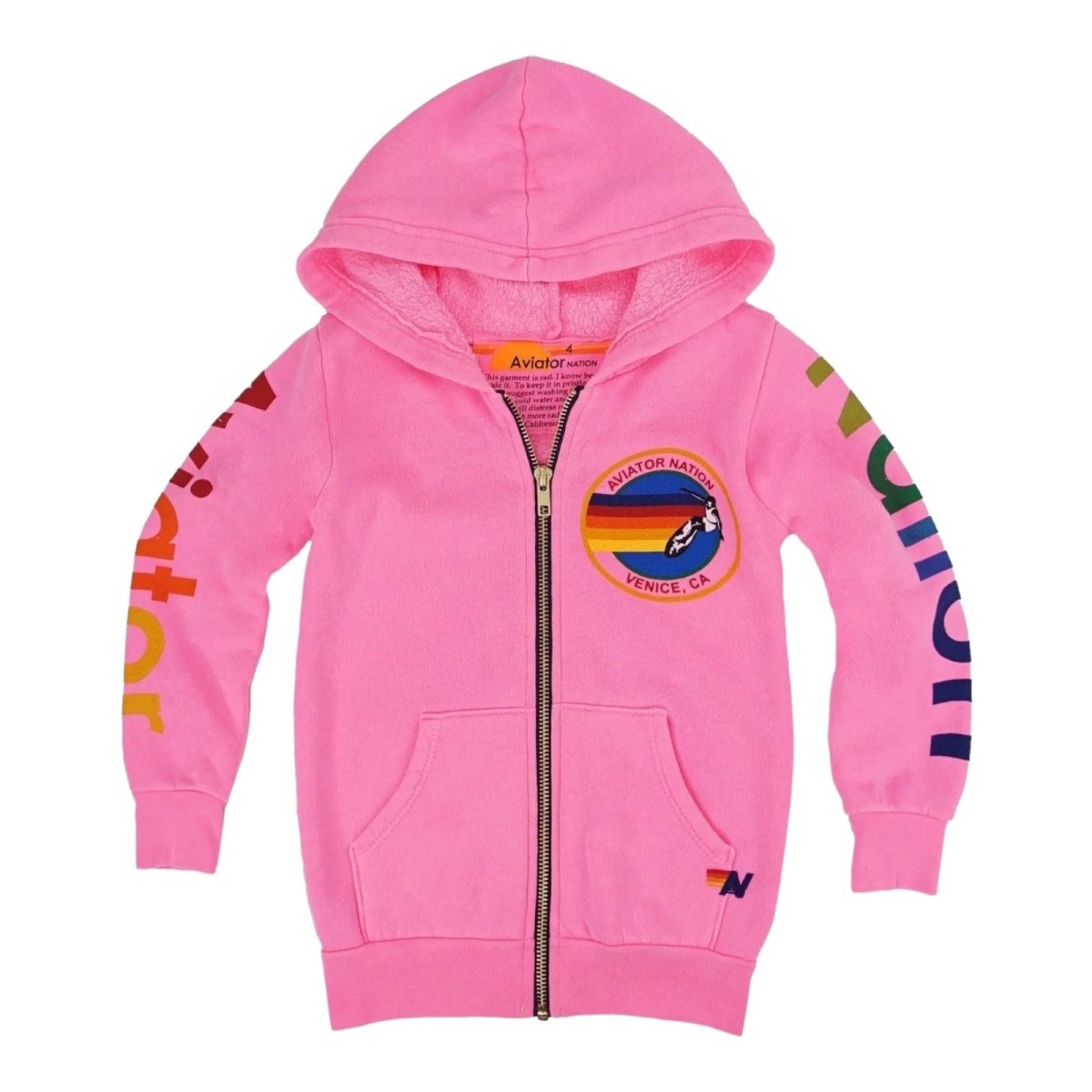 Aviator Nation Neon Zip Up Hoodie for Men & Women - Trendy Streetwear Fashion for Casual Outfits, Gym, and Outdoor Activities