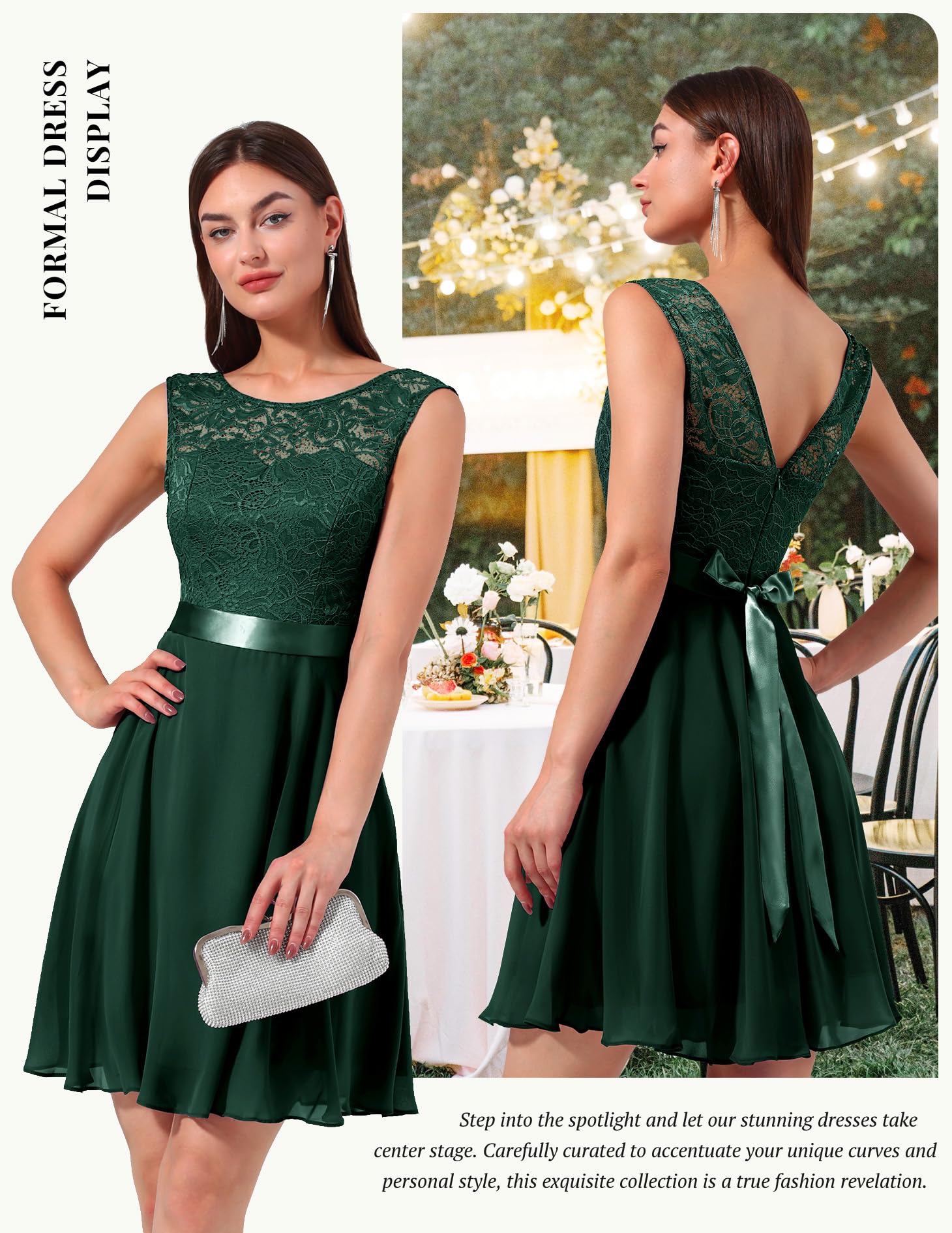 BeryLove Women's Short Prom Dress Lace Wedding Guest Cocktail Party Bridesmaid Formal Gown - Perfect for Homecoming, Evening Parties & Special Occasions